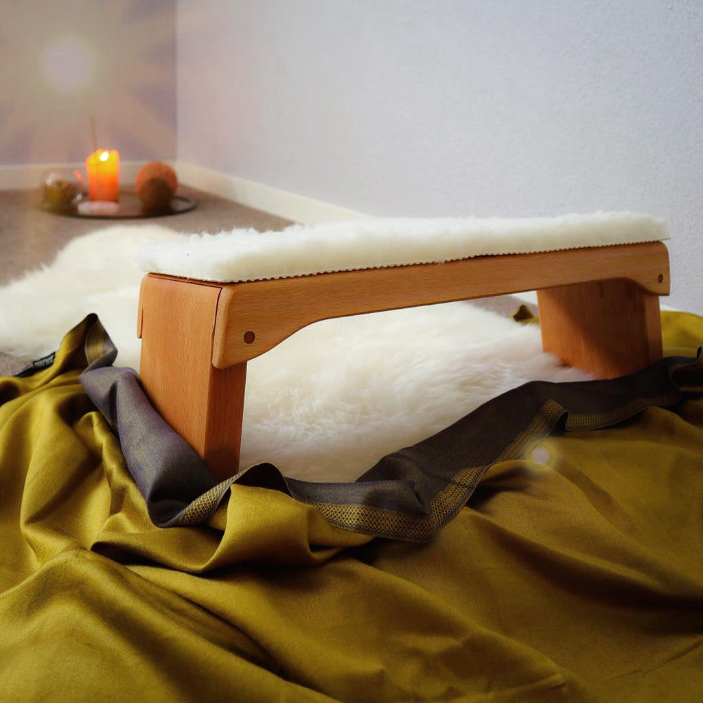 Banc de méditation pliable en hêtre
