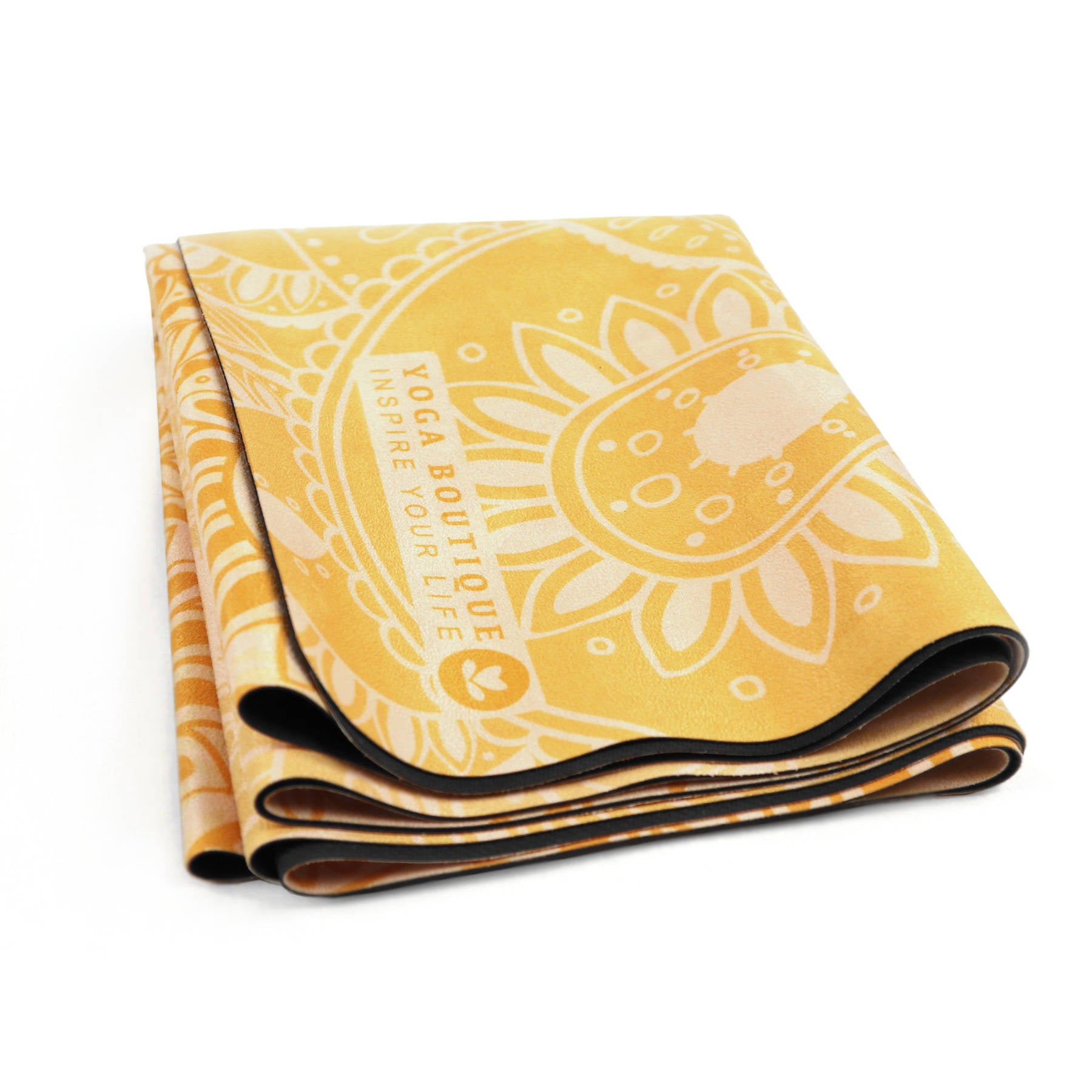 Tapis de voyage - Tapis de yoga Mandala jaune