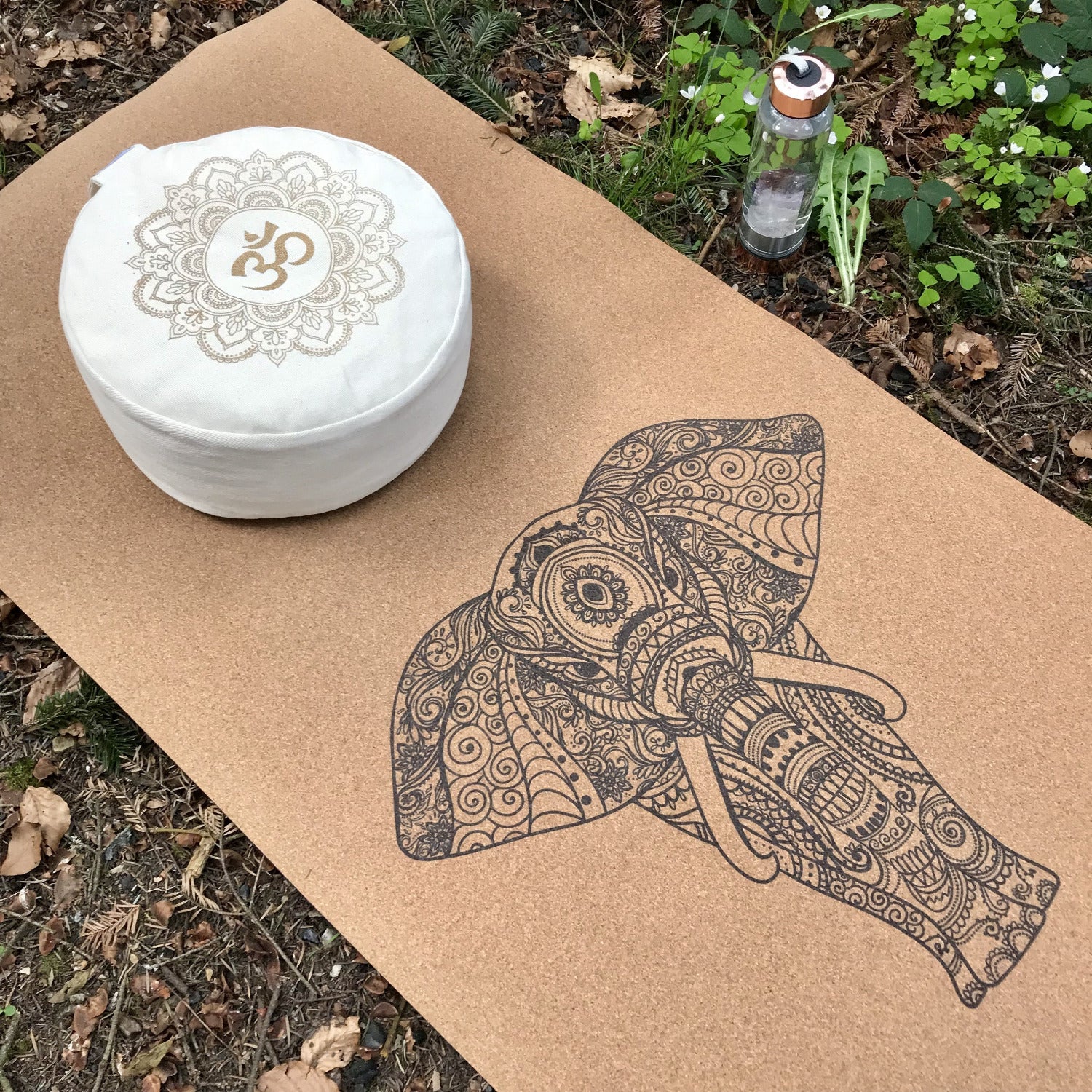 Tapis de yoga en liège Ganesh