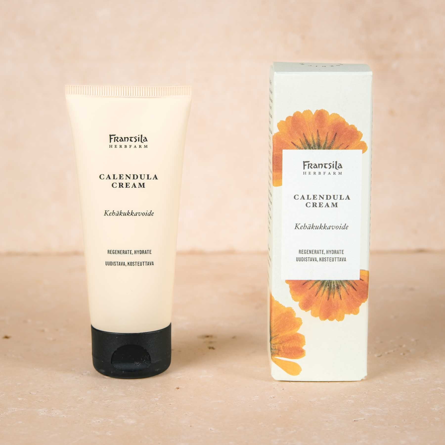 La crème de soin naturelle au calendula (souci) pour le visage et le corps est parfaite pour toute la famille, y compris les bébés - et peut être utilisée pour le visage et le corps.