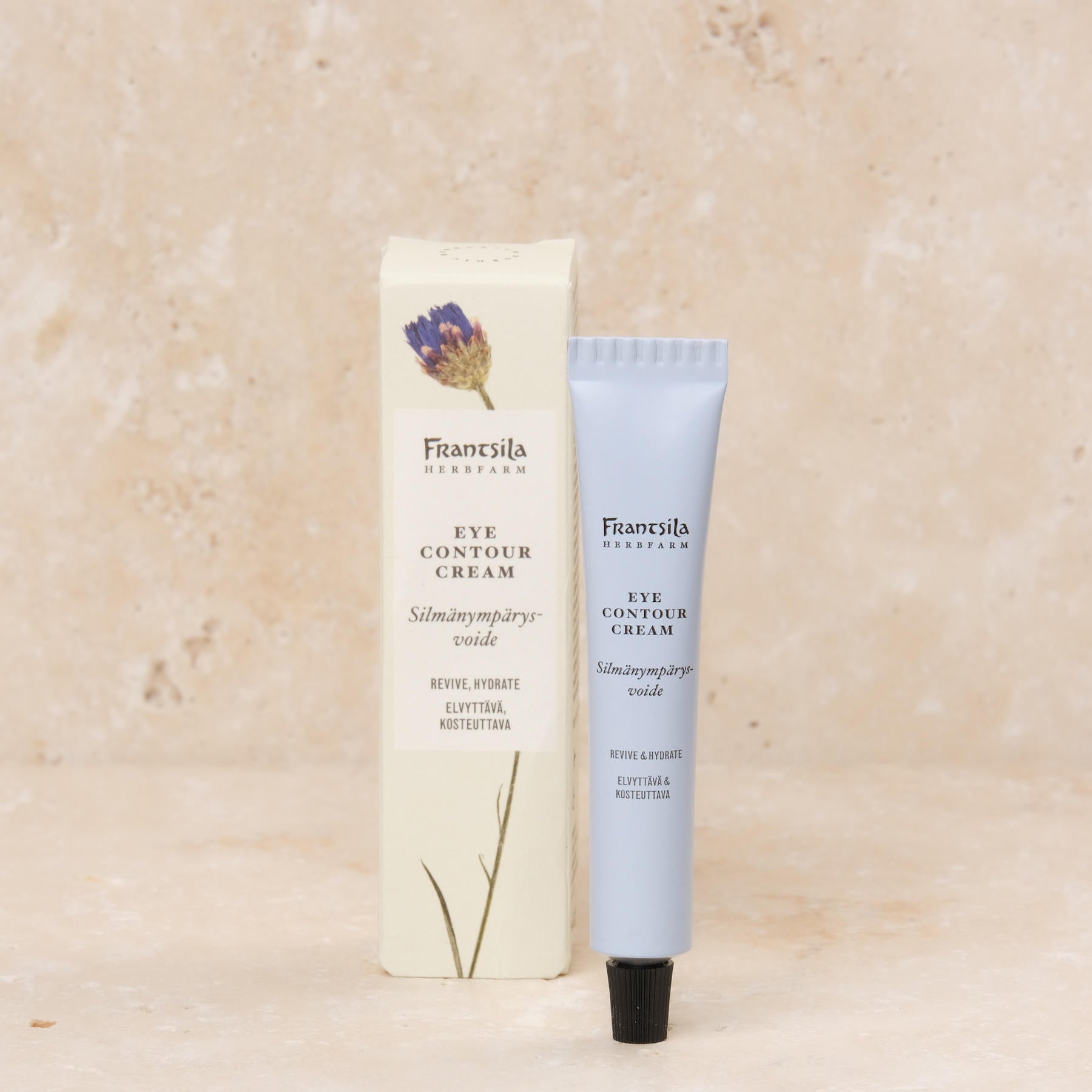 Meilleure crème pour les yeux en cosmétique naturelle Crème pour les yeux Midsummer Rose Bio, fabriquée en Finlande. Atténue les ridules et réduit les poches sous les yeux.