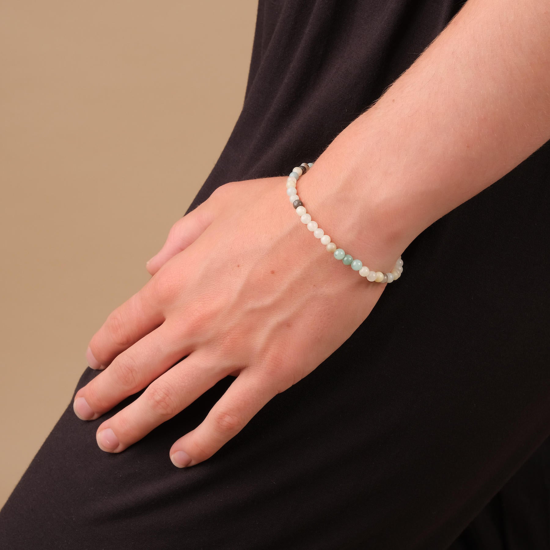 Bracelet de pierres précieuses Amazonite 4mm Boutique suisse