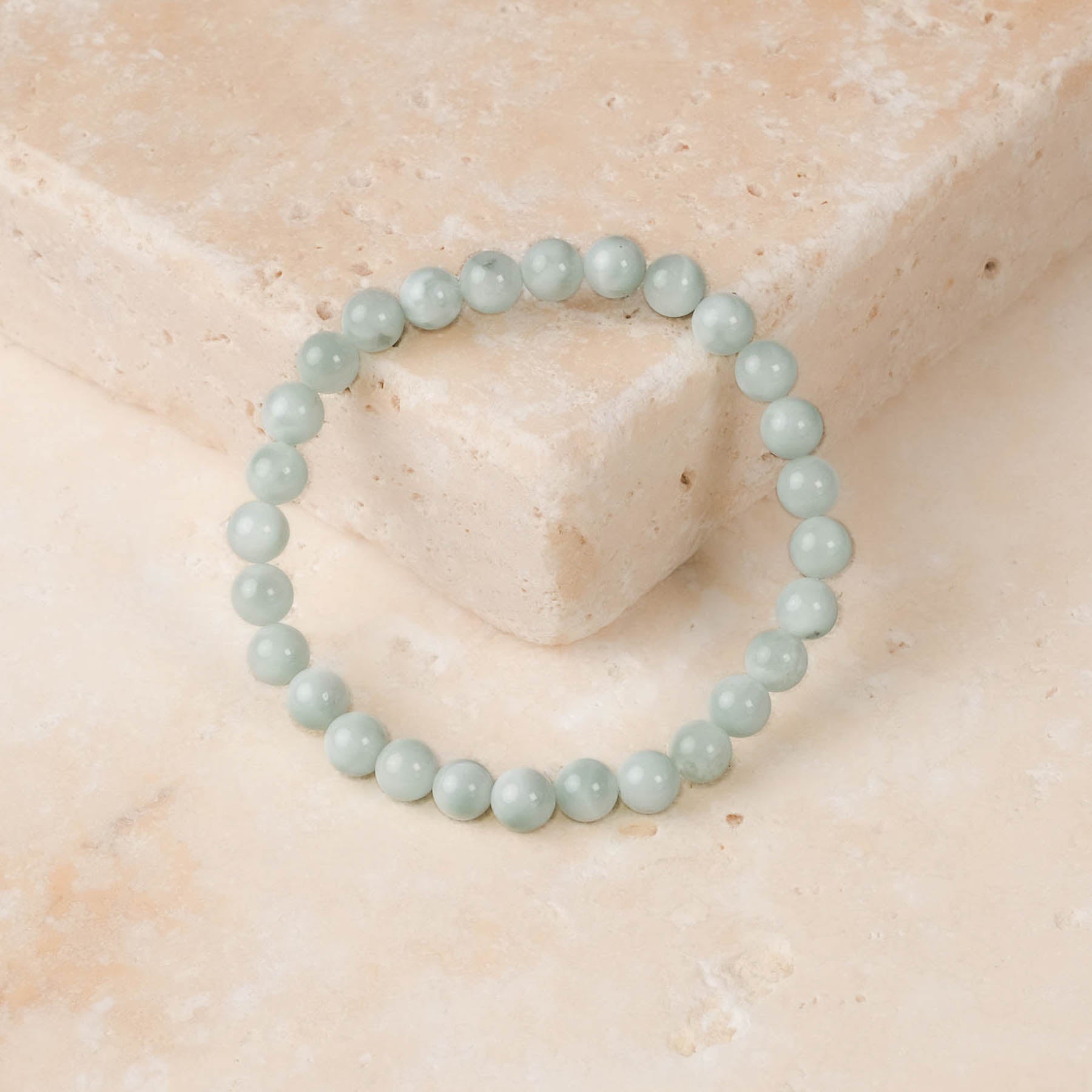 Bracelet de pierres précieuses Angelite 6mm