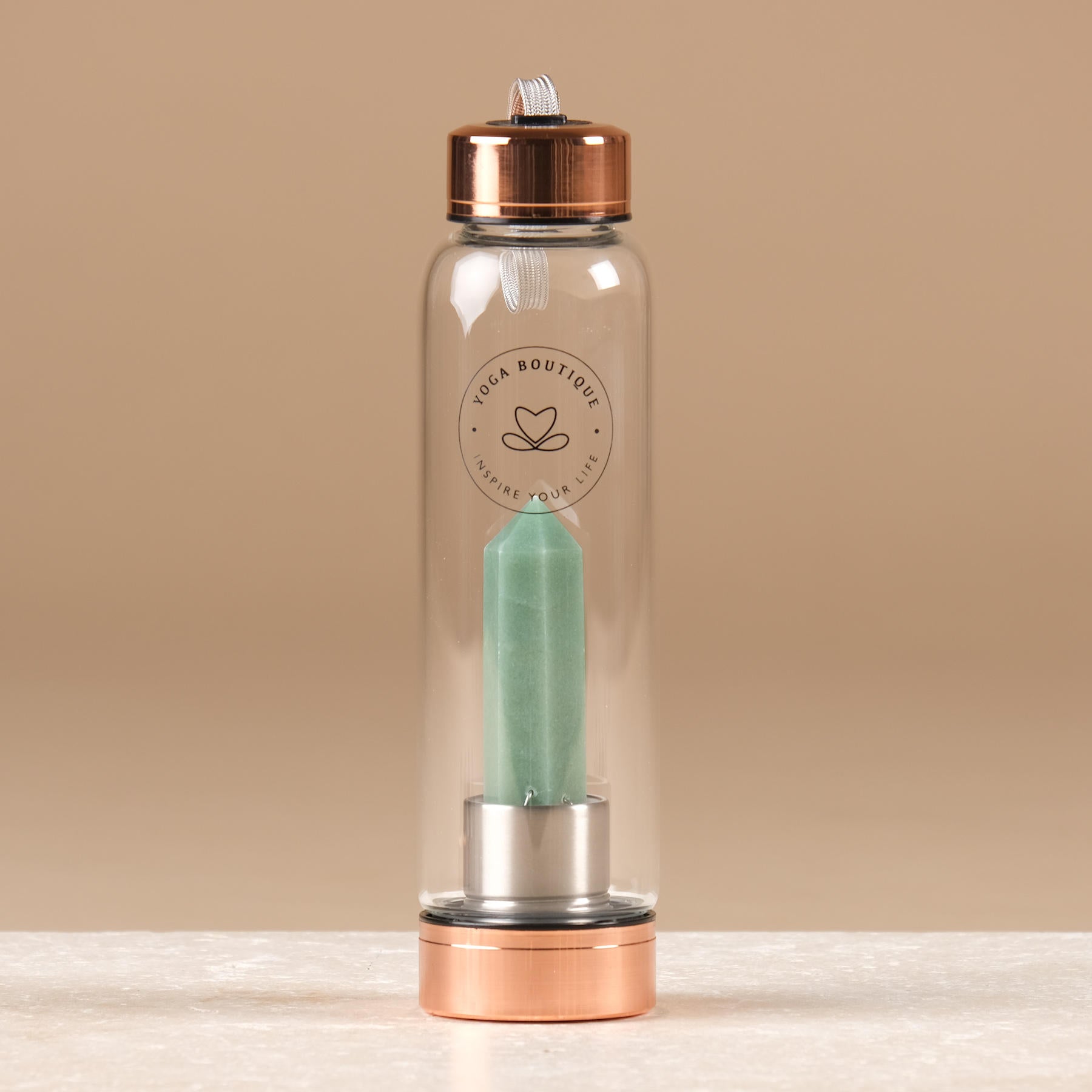 Bouteilles d'eau en pierre précieuse Aventurine