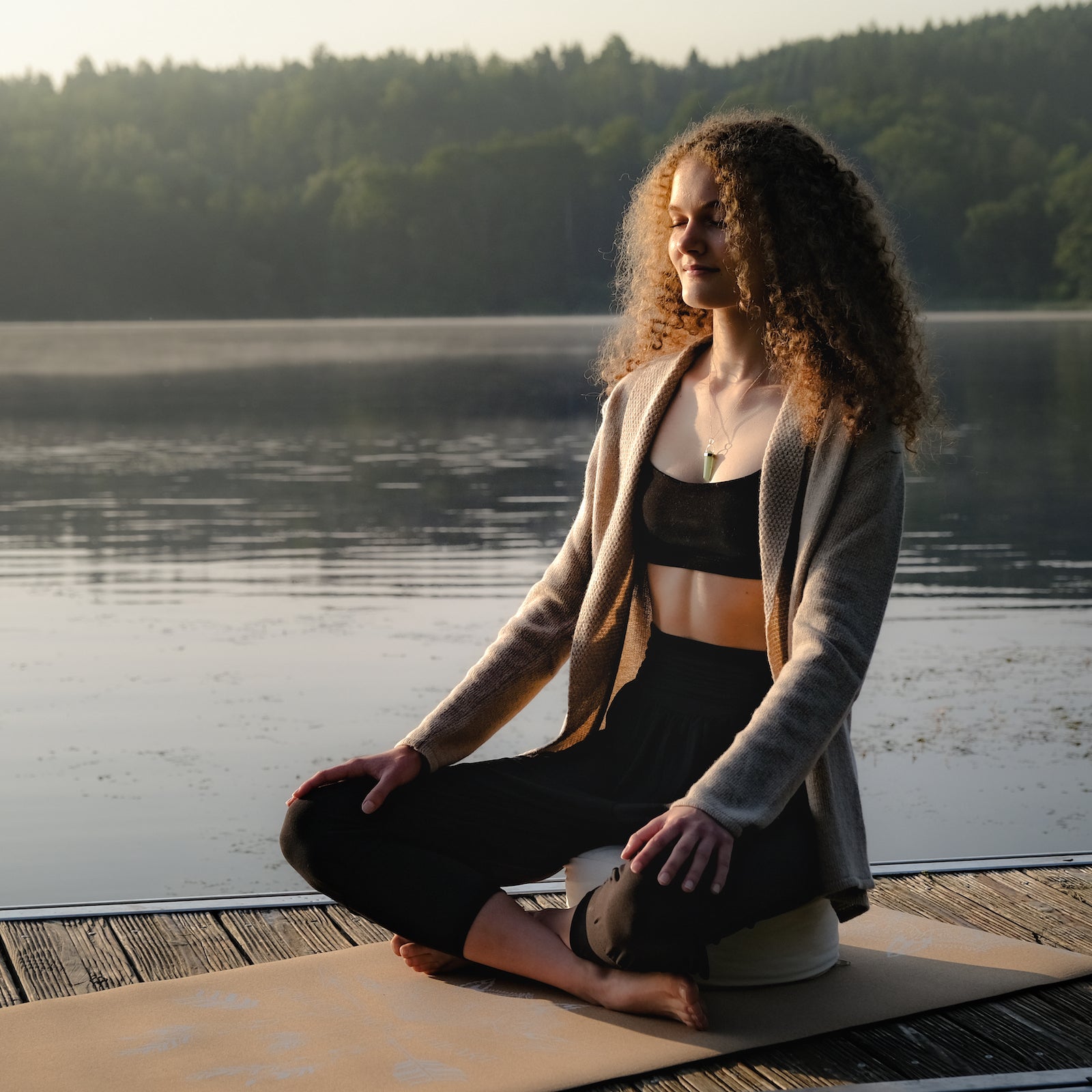 Cardigan en cachemire mérinos, cardigan de yoga, durable, beige élégant