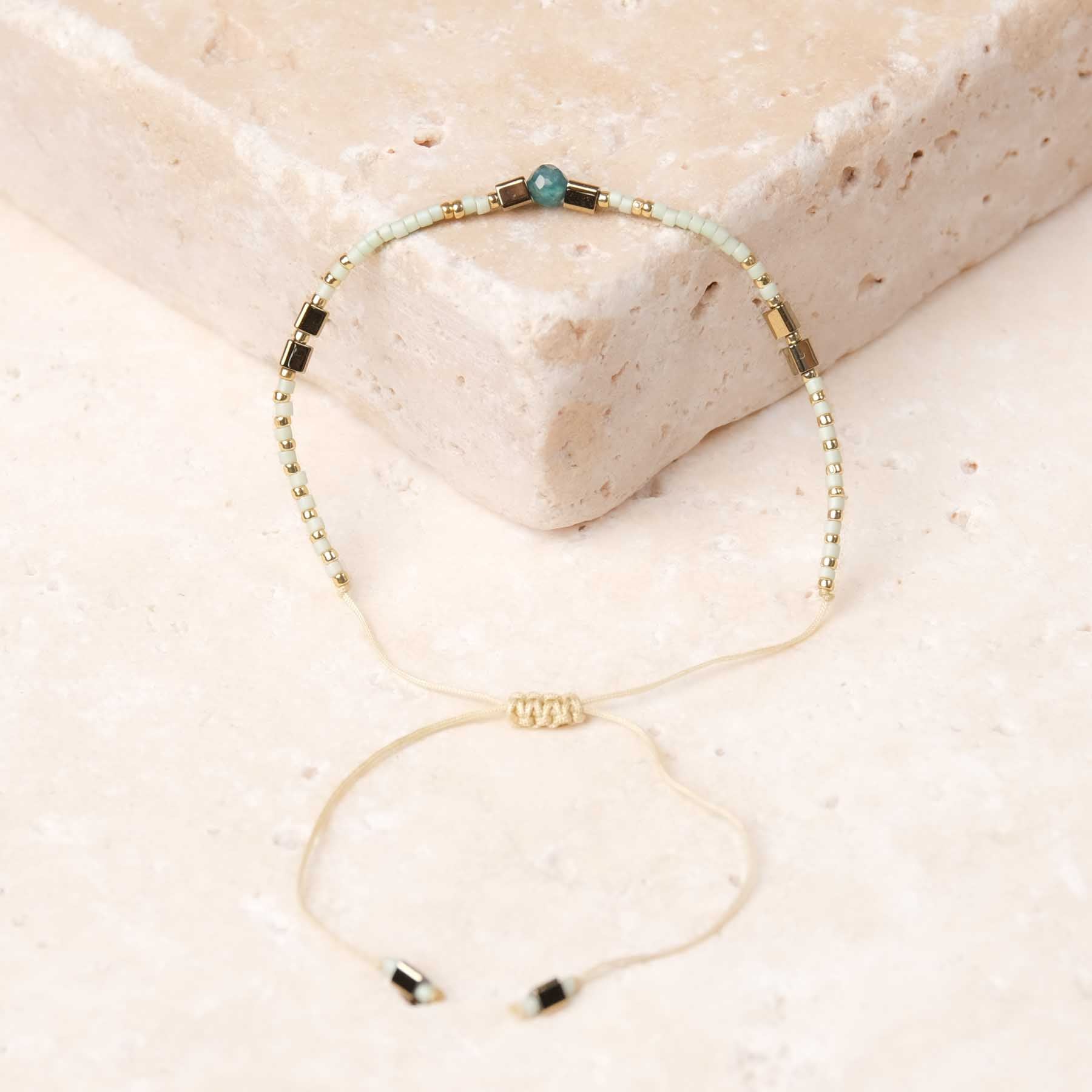 Bracelet d'amitié Miyuki menthe