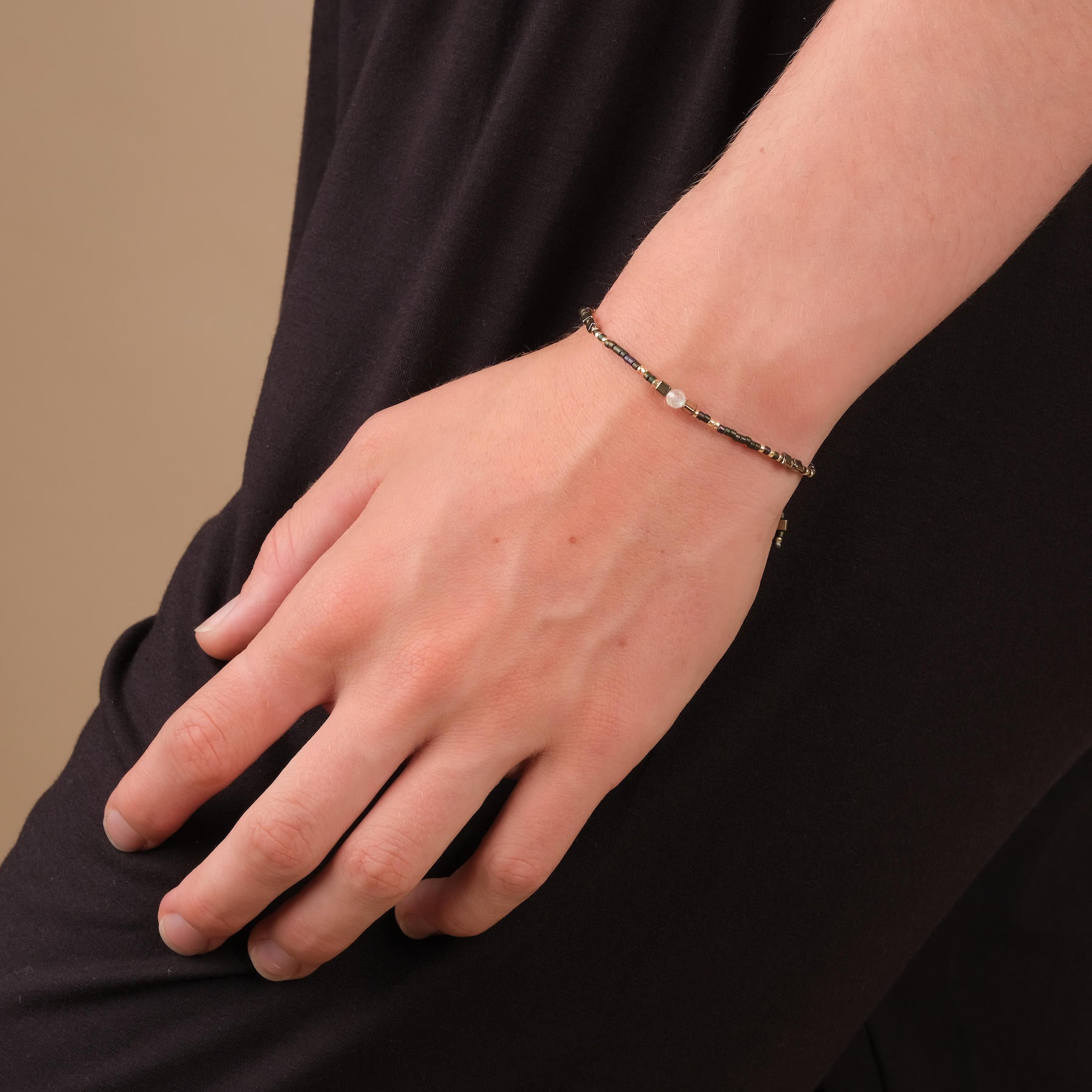 Bracelet d'amitié Miyuki pour adultes et enfants espresso