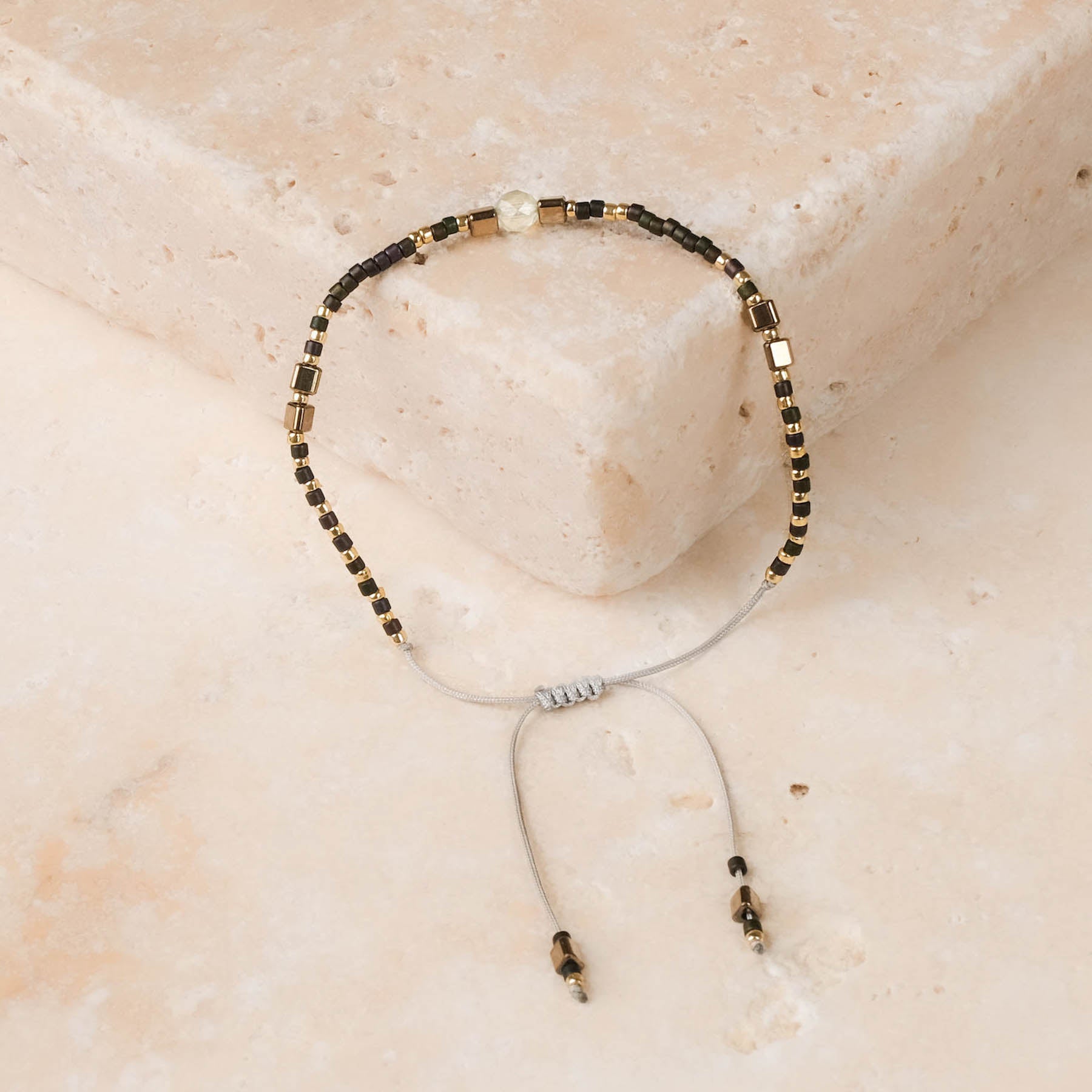 Bracelet d'amitié Miyuki pour adultes et enfants espresso