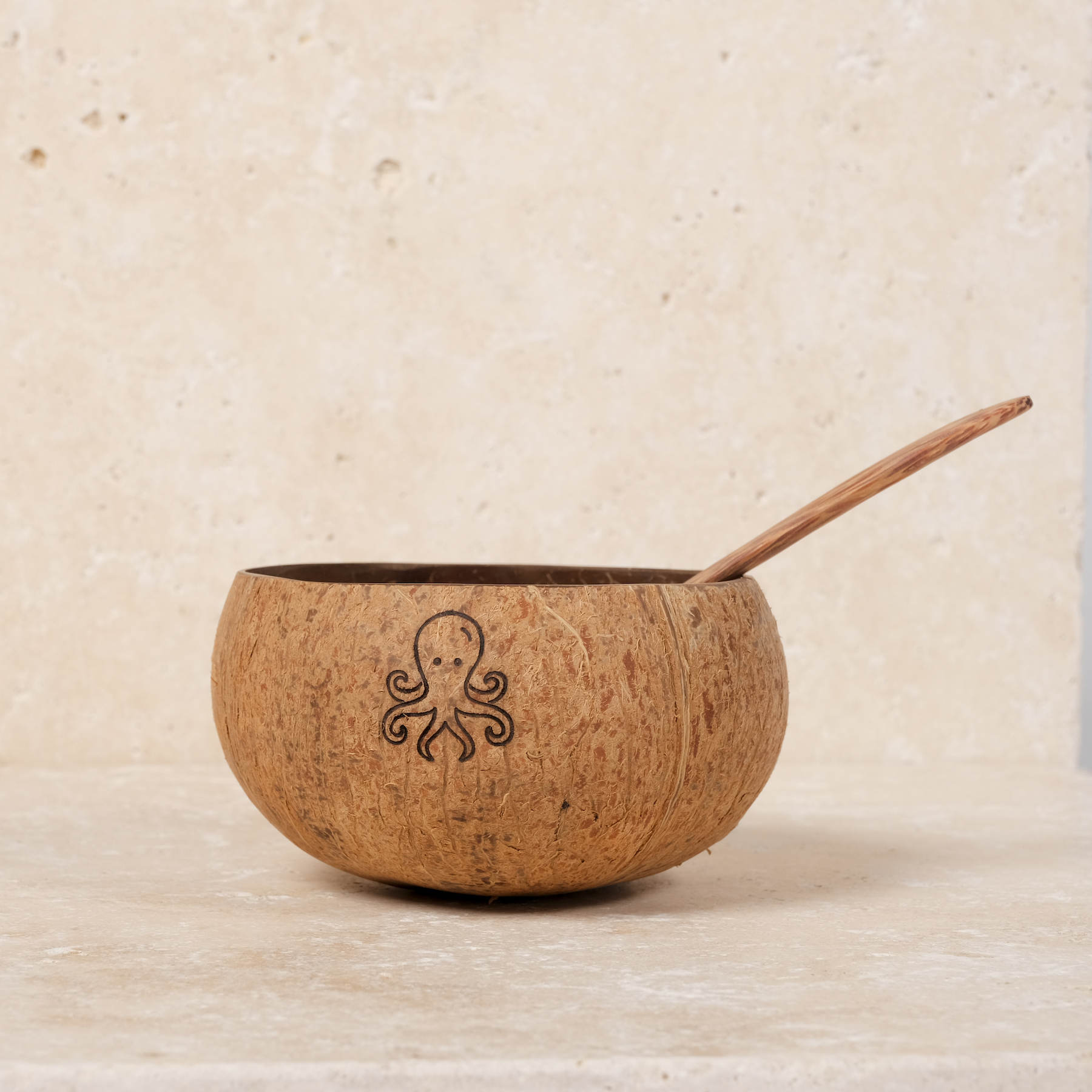 Kinder Coconut Bowl - Bol en noix de coco Octopus