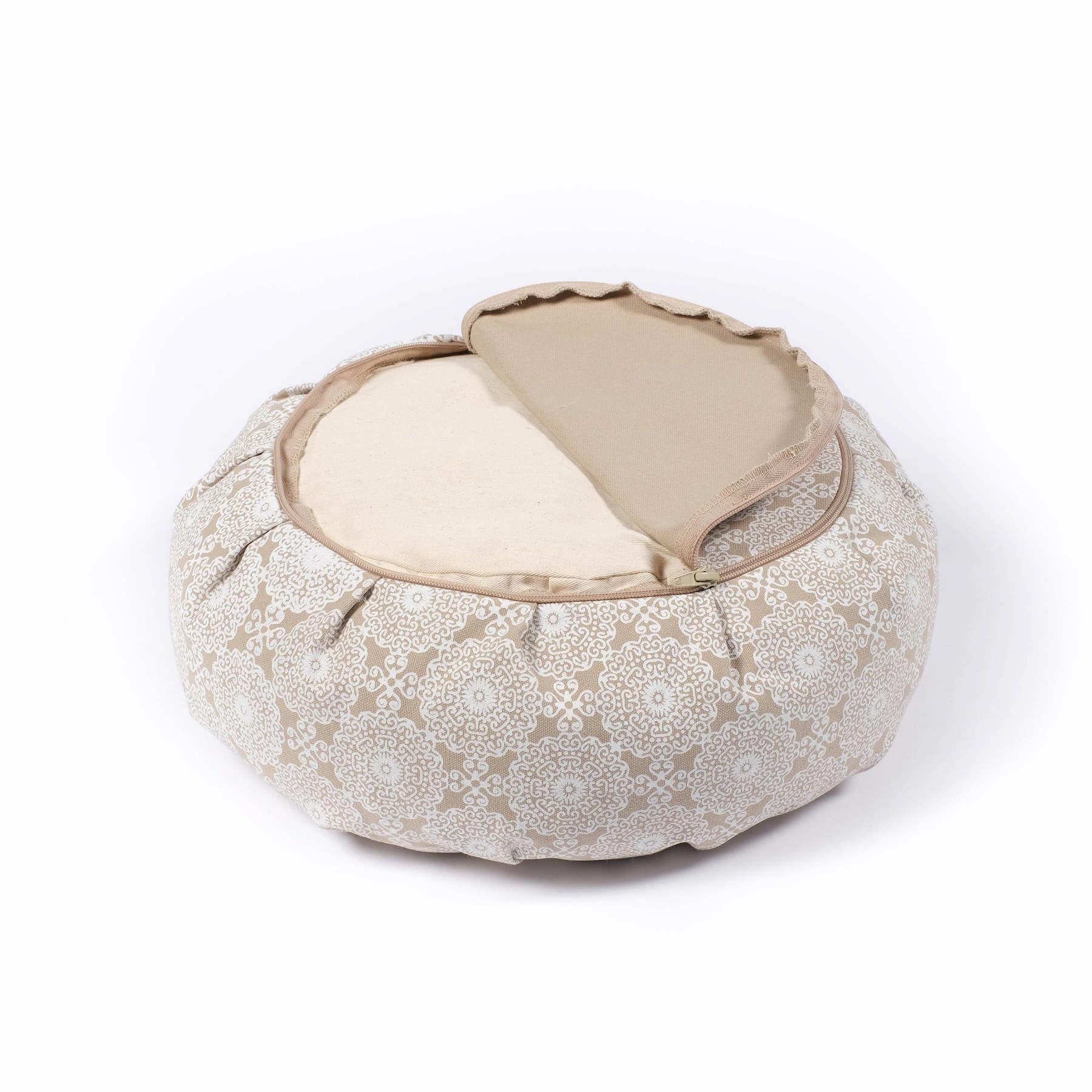 Coussin de méditation Zafu Indian Dream sable