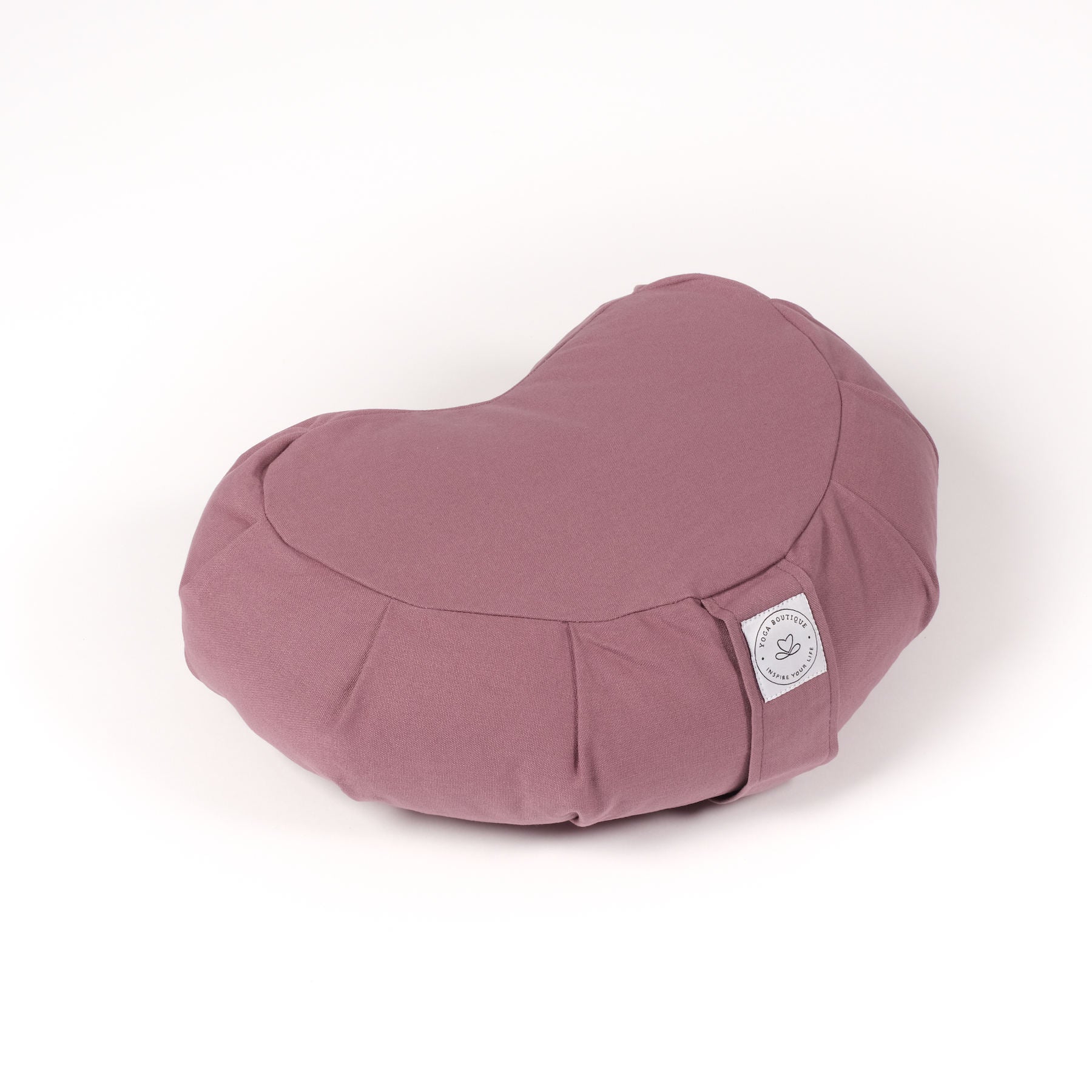 Coussin de méditation demi-lune Zafu uni mauve