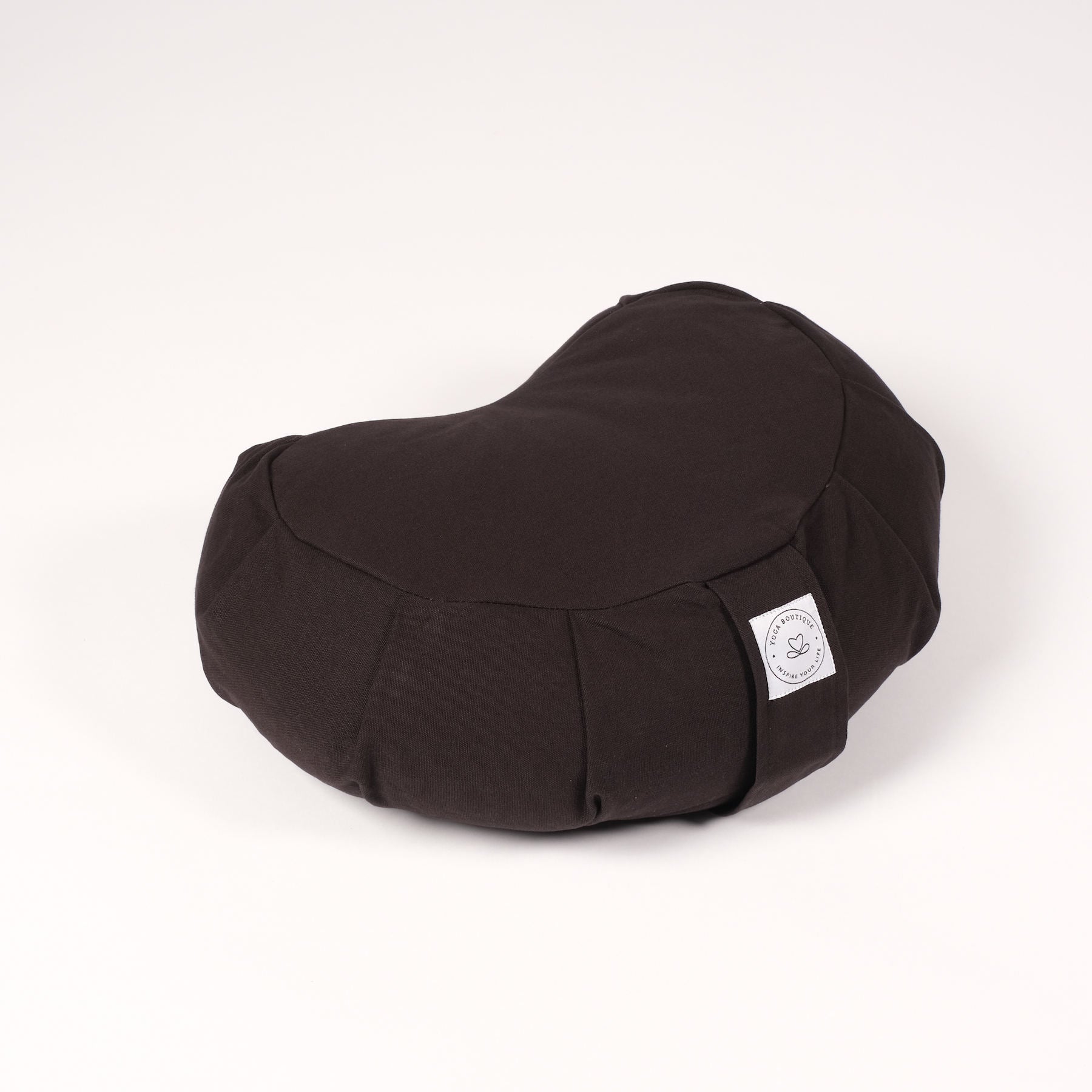 Coussin de méditation demi-lune Zafu uni noir