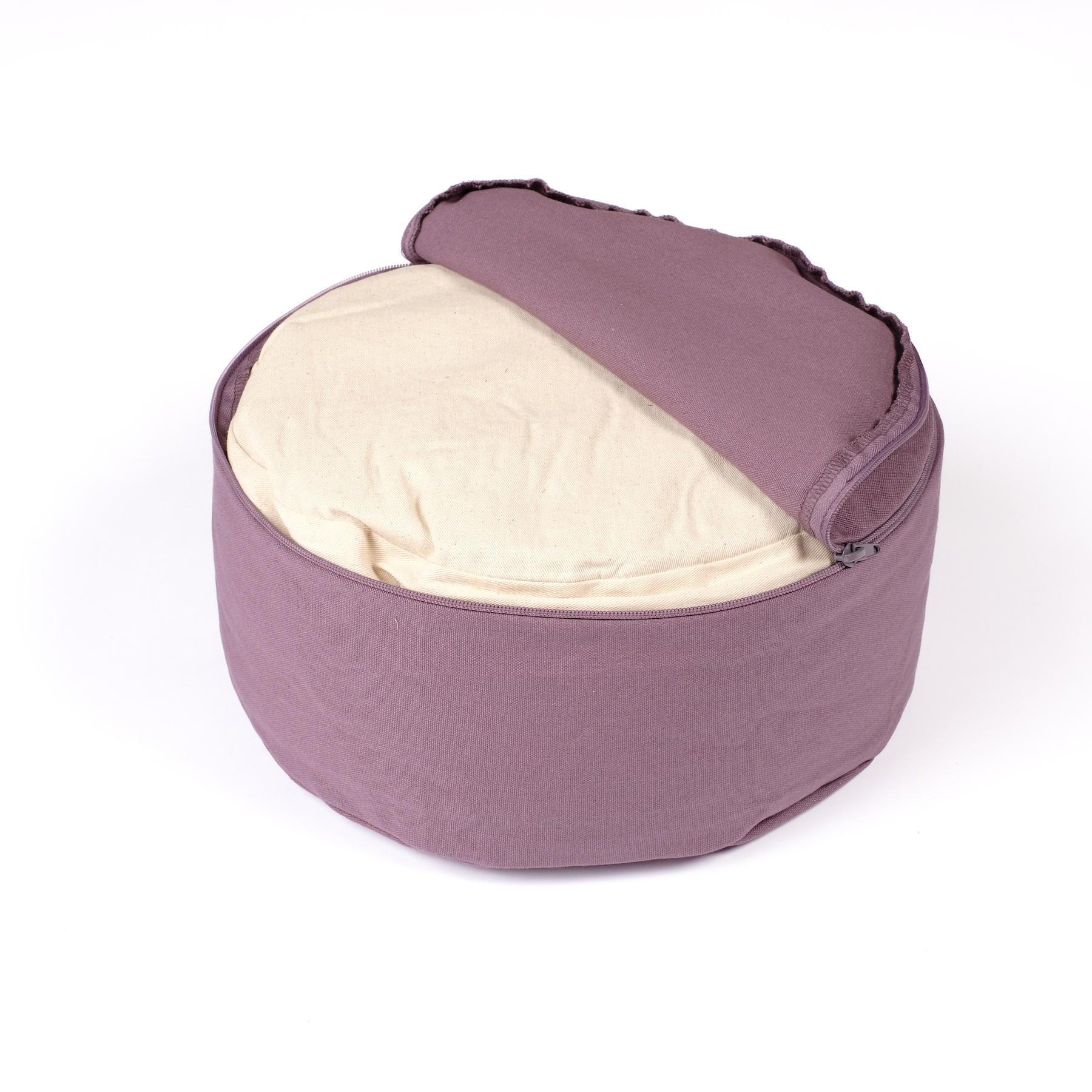 Coussin de méditation rond Fleur de vie or Print lavande