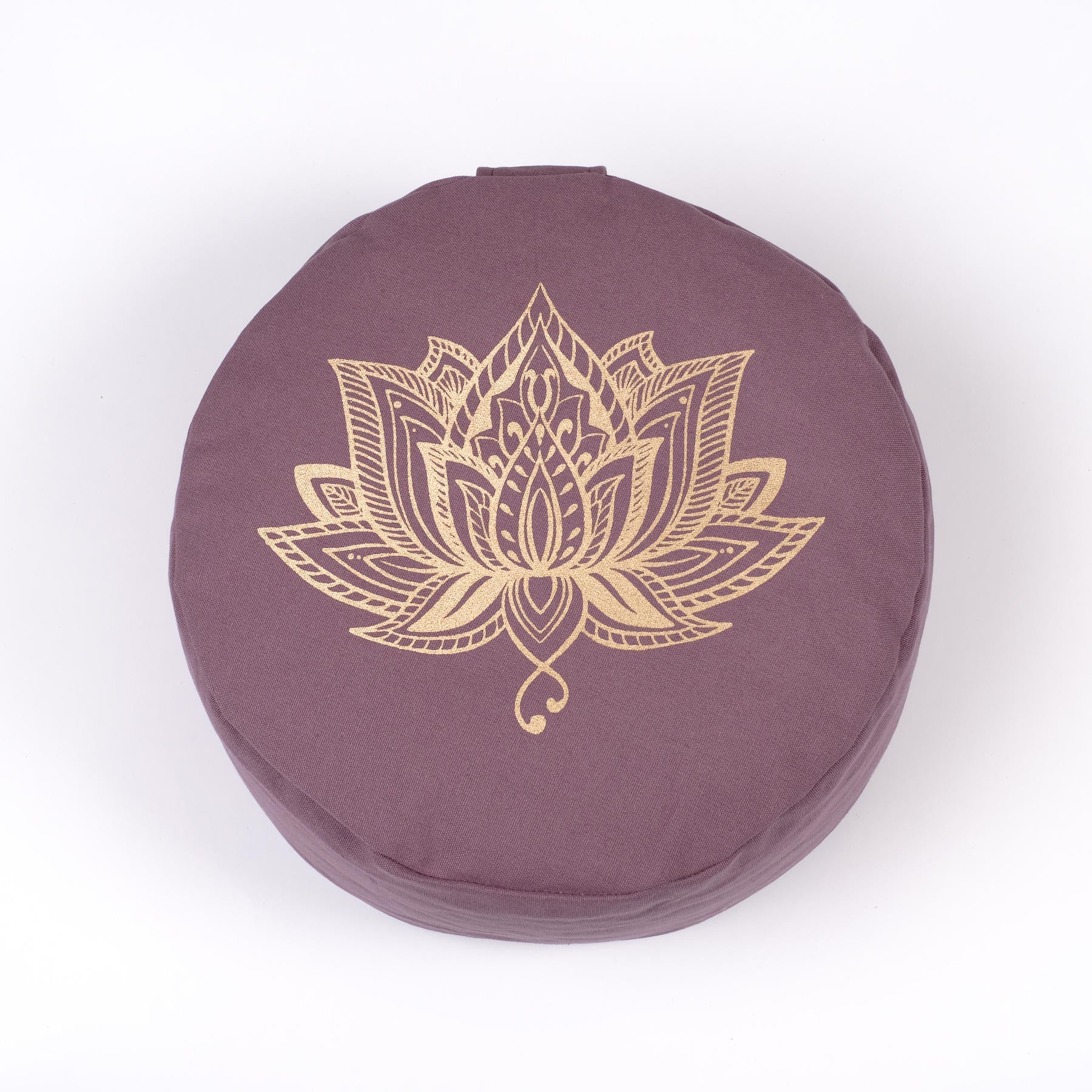 Coussin de méditation rond Lotus gold Print lavendel