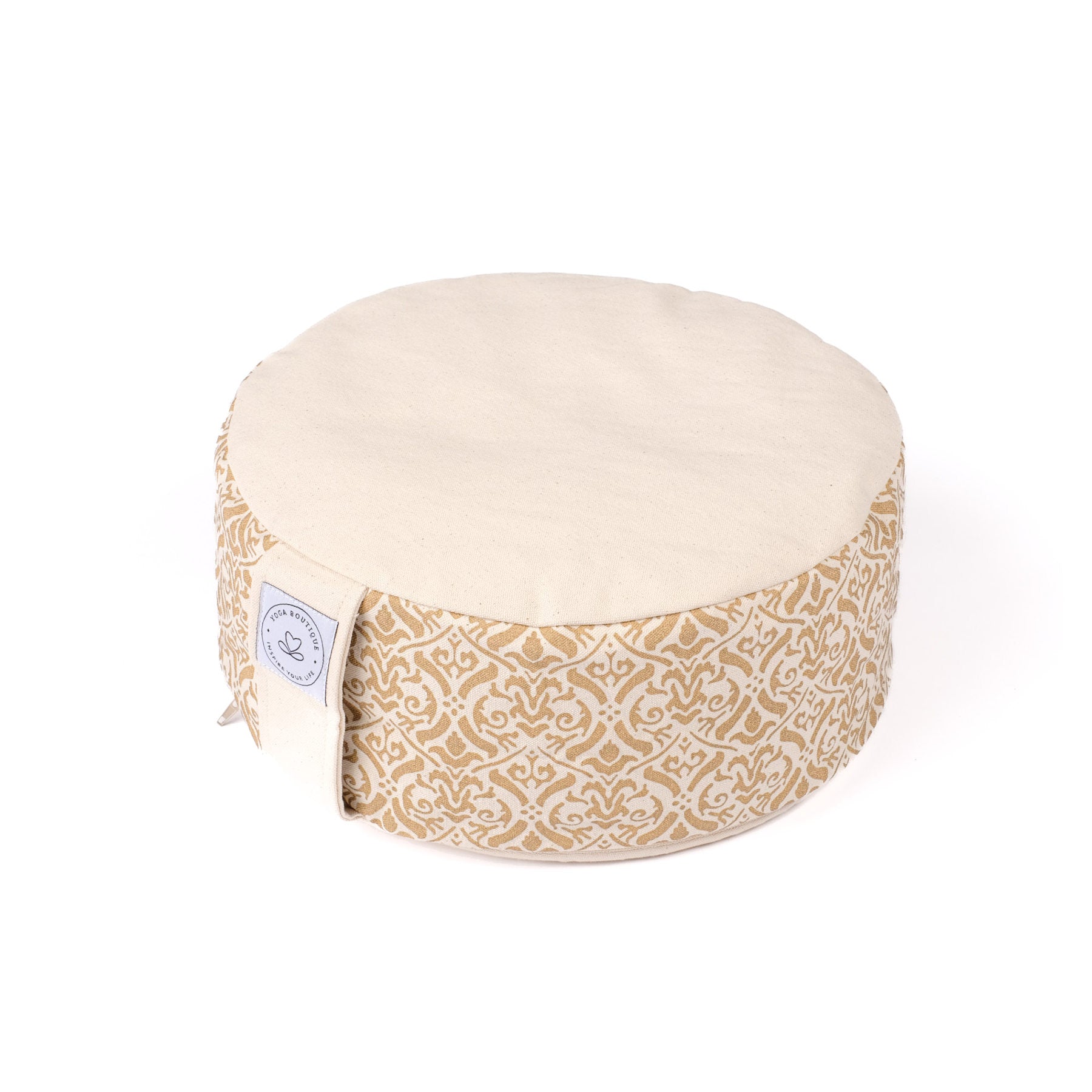 Coussin de méditation Taj Mahal en coton bio blanc naturel