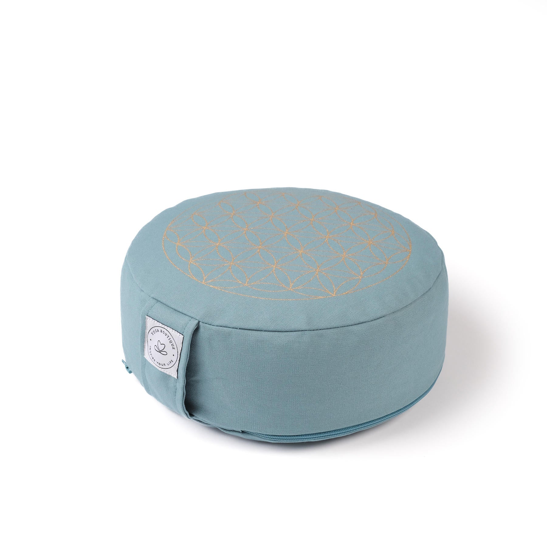 Coussin de méditation Fleur de vie SMALL green-water Coussin de voyage