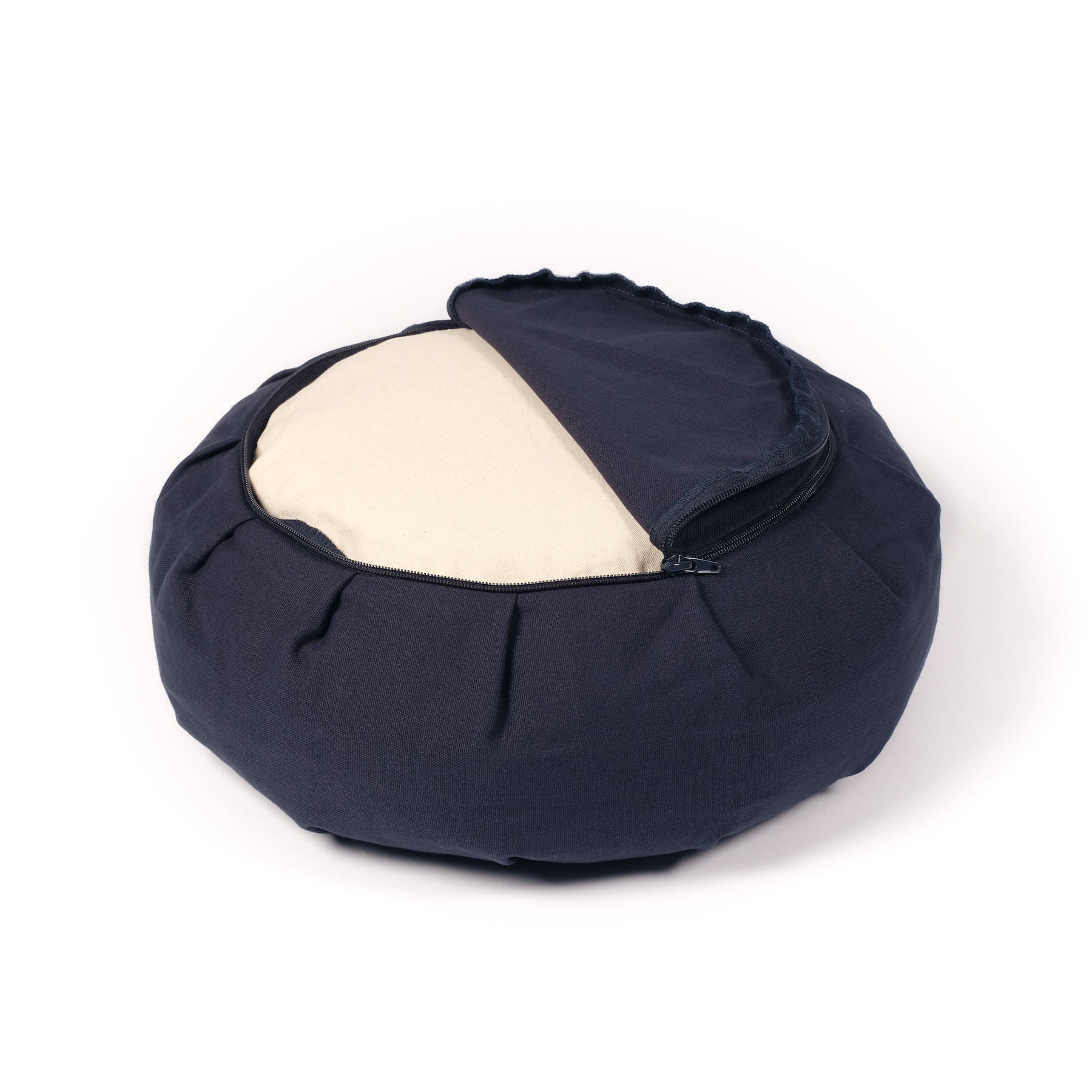 Coussin de méditation Zafu Lotus navy