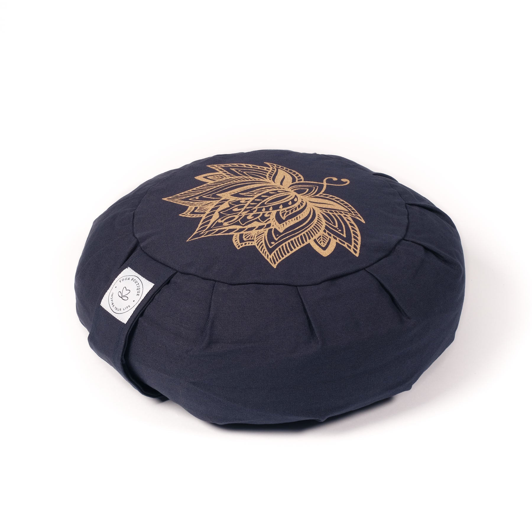 Coussin de méditation Zafu Lotus navy
