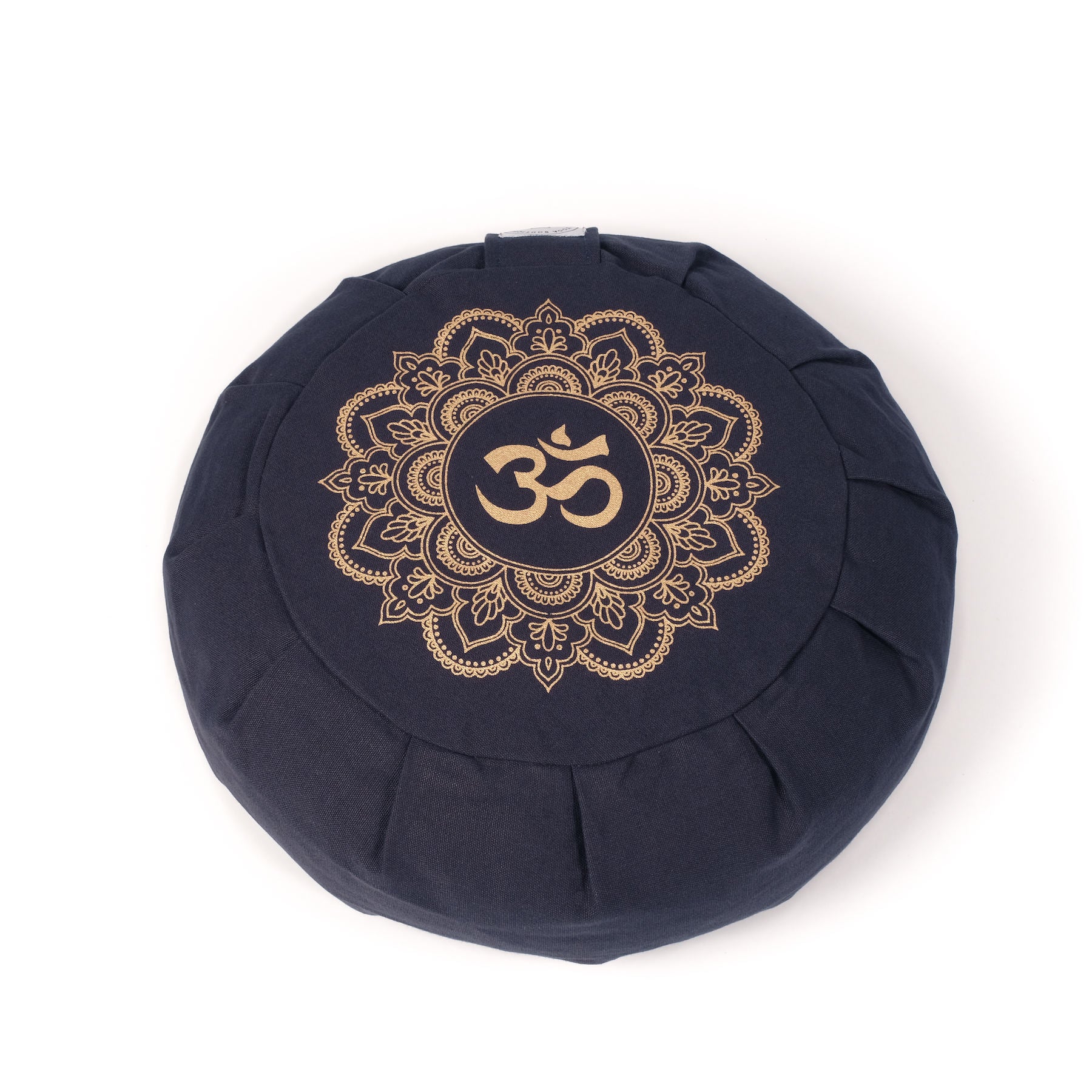 Coussin de méditation Zafu Mandala OM navy