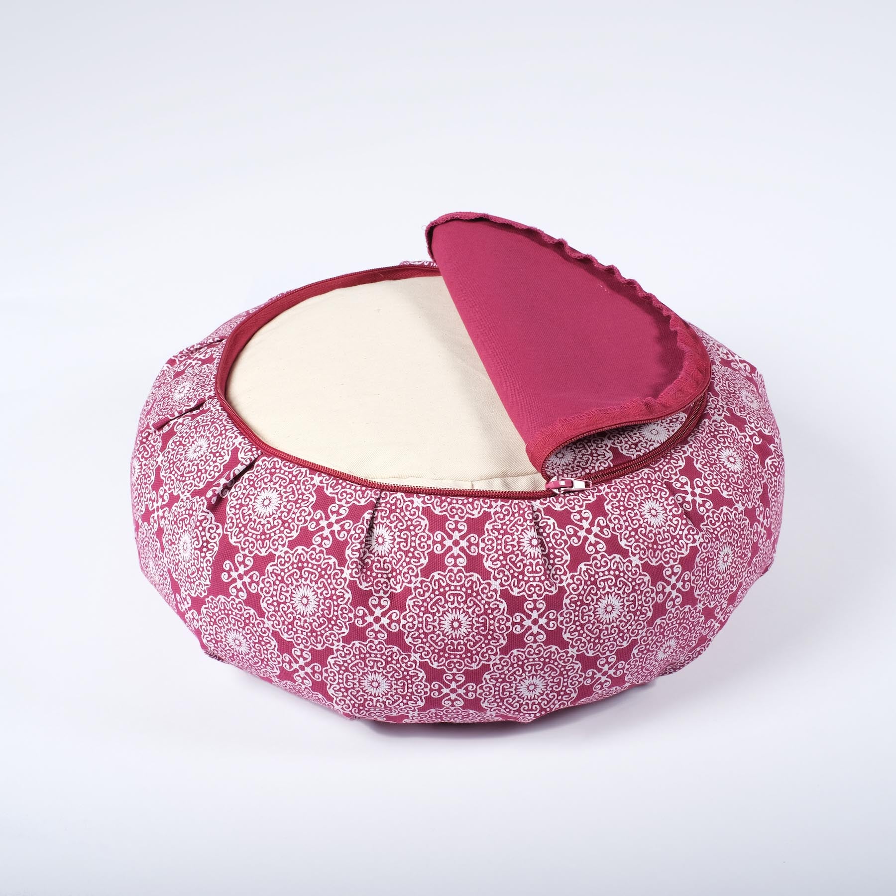 Coussin de méditation Zafu Indian Dream aubergine