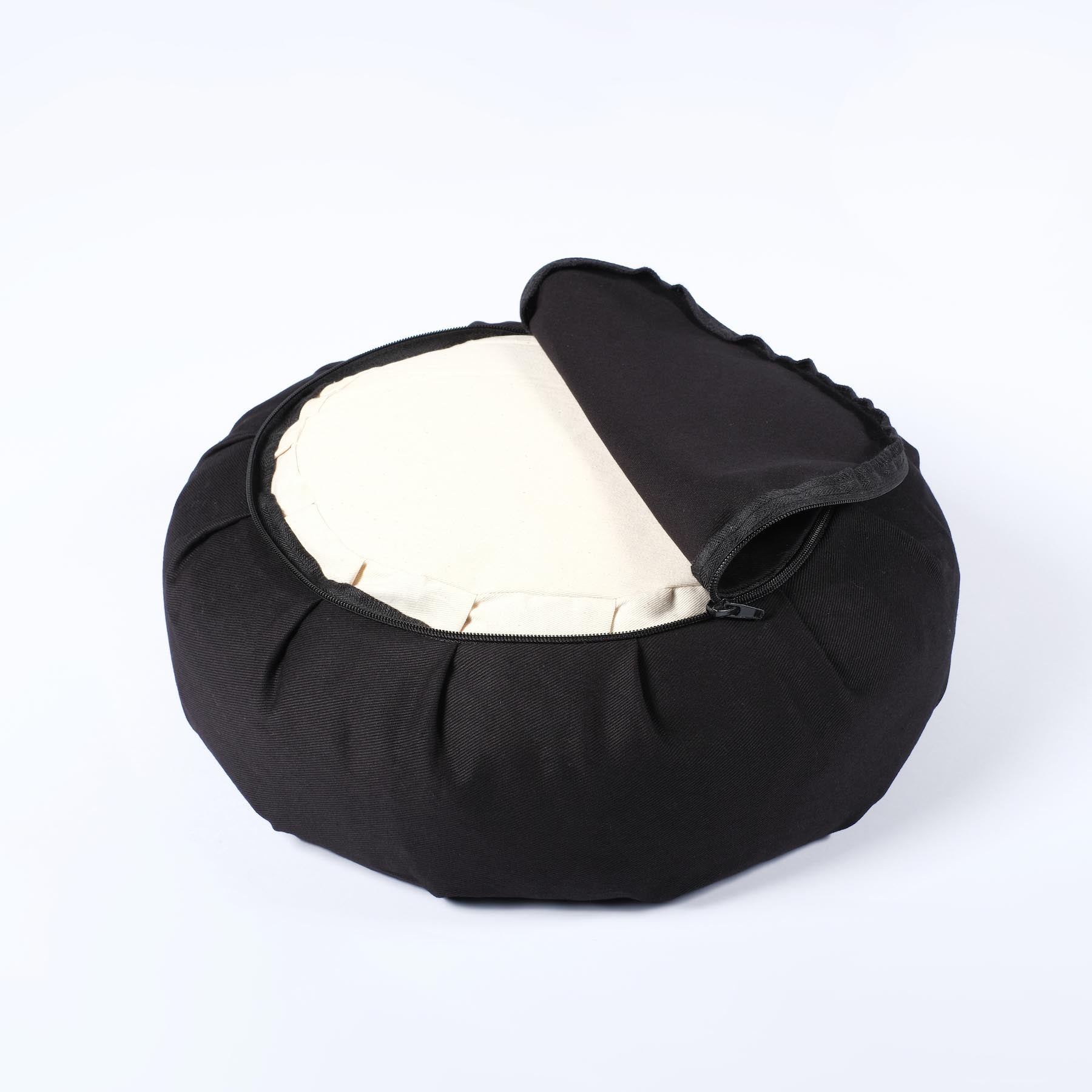 Coussin de méditation Zafu uni noir