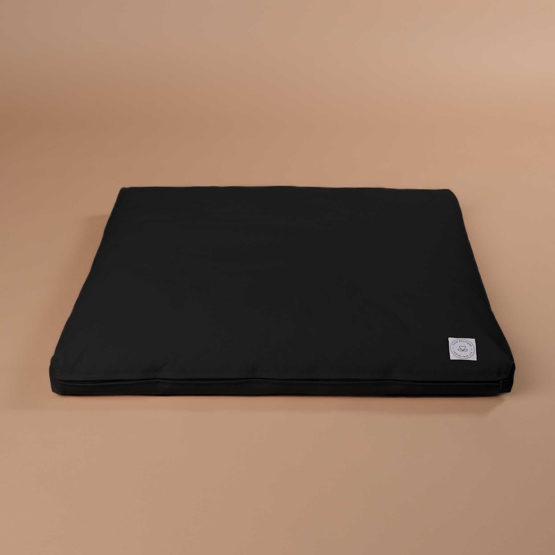 Tapis de méditation Zabuton Tapis de méditation en coton noir