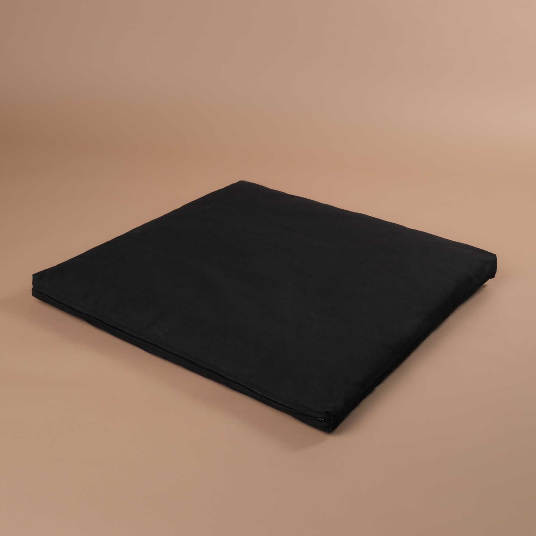 Tapis de méditation Zabuton Tapis de méditation en coton noir
