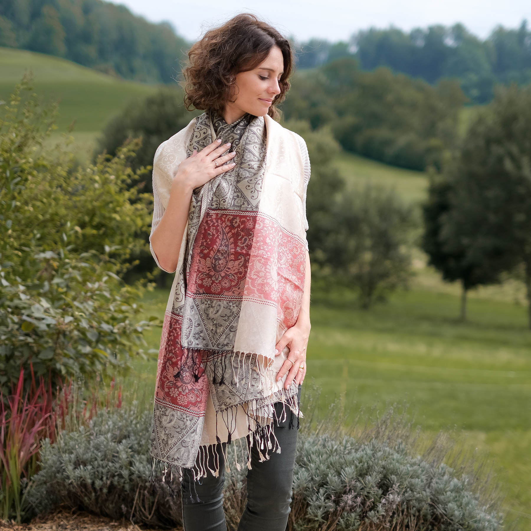 Châle de méditation soie Jaipur