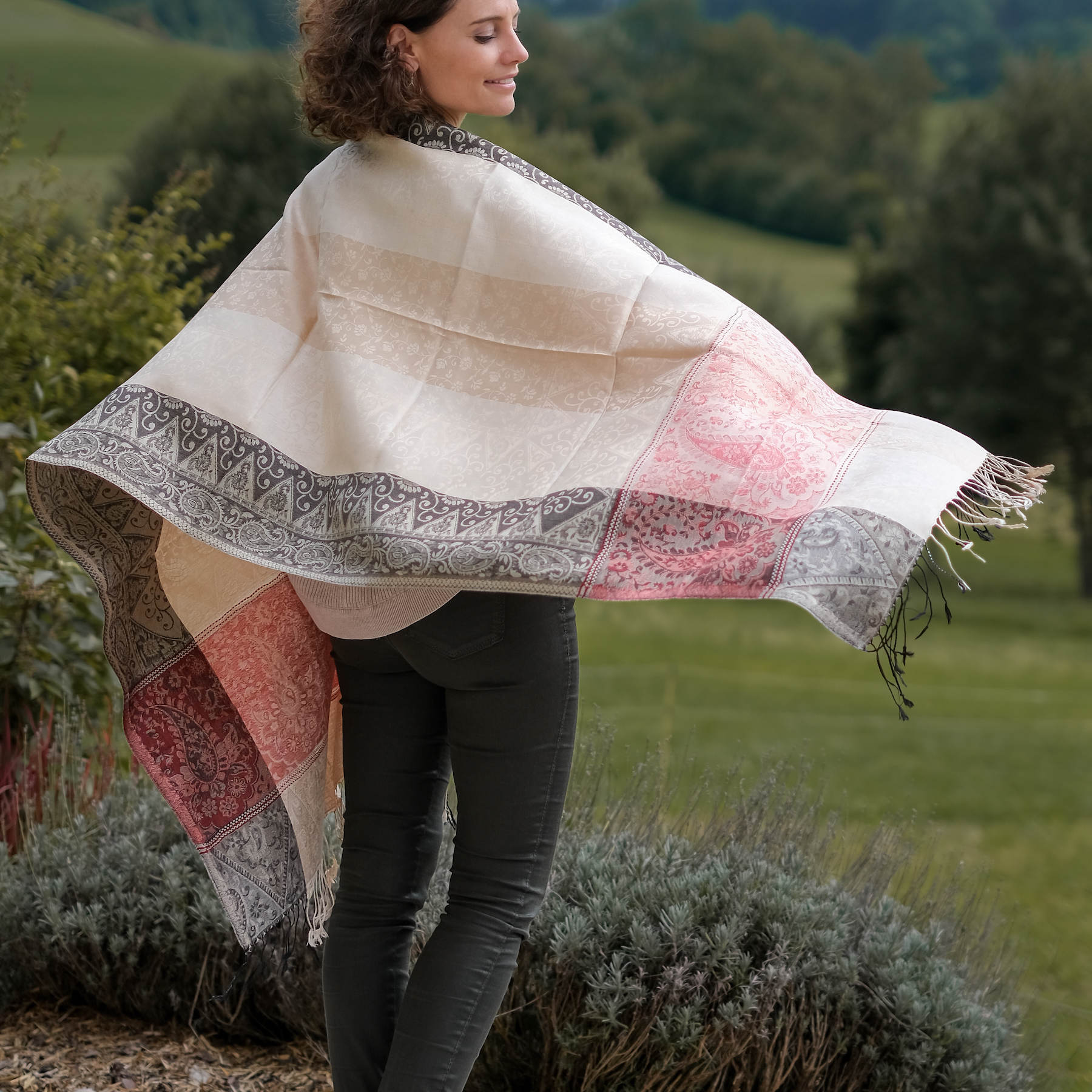 Châle de méditation soie Jaipur