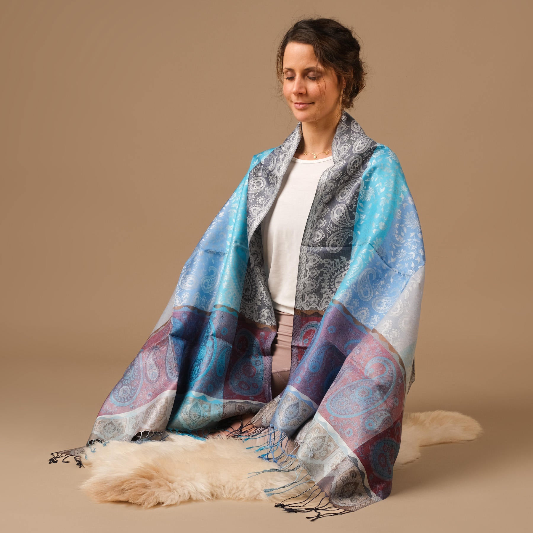 Châle de méditation soie Reef