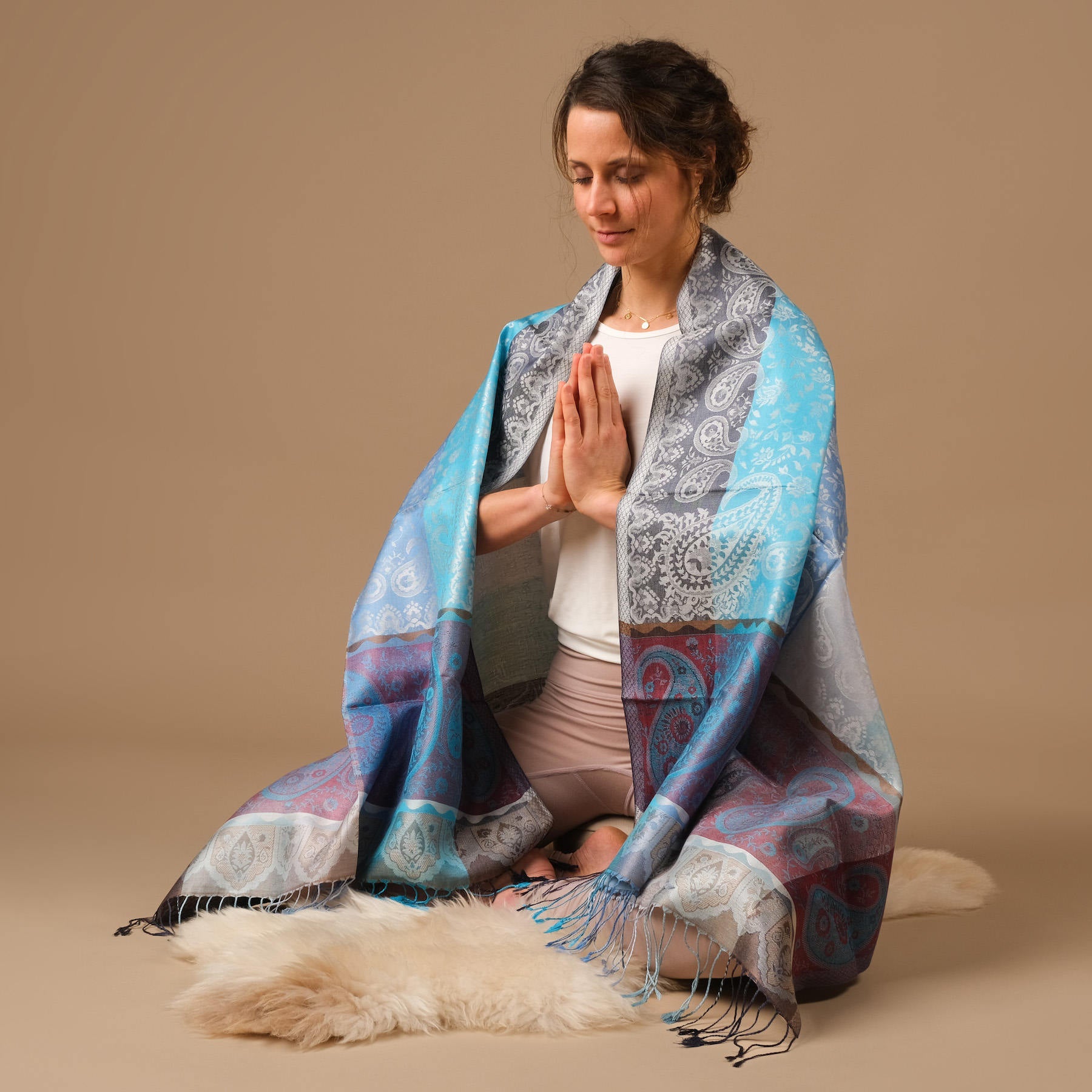 Châle de méditation soie Reef