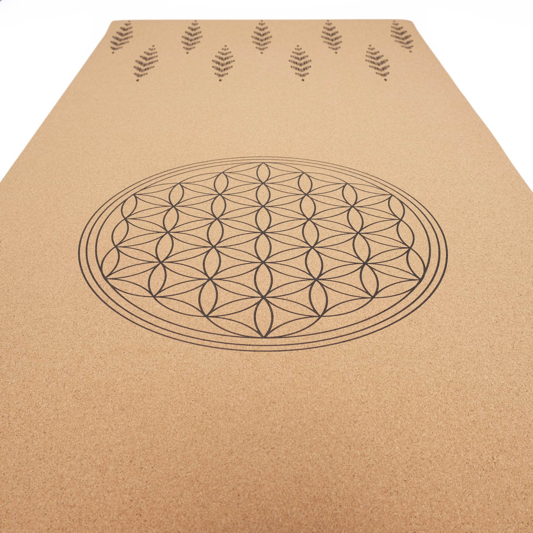 Tapis de yoga en liège Fleur de vie