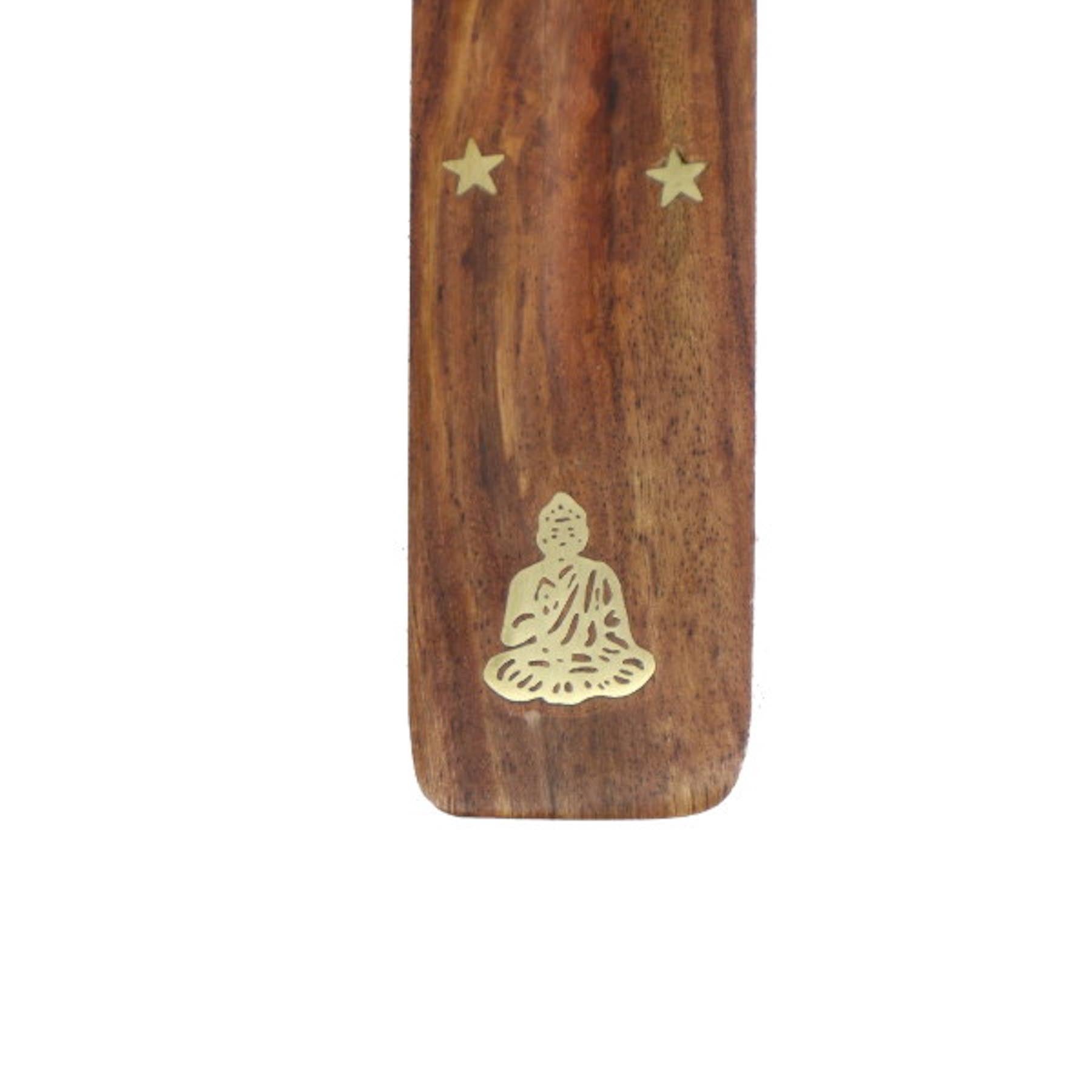 Porte-encens en bois Bouddha