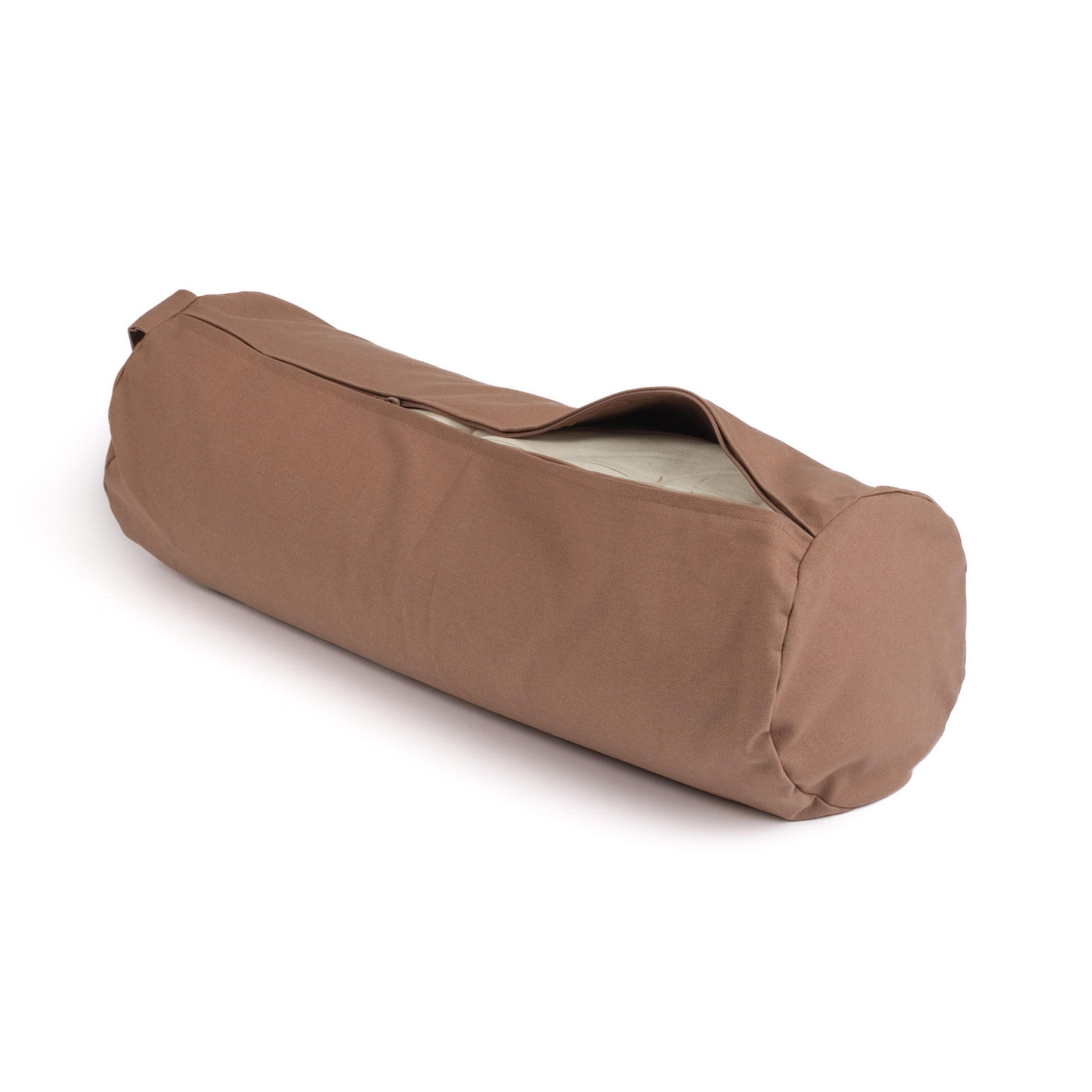 Yoga Bolster en coton uni brown-earth