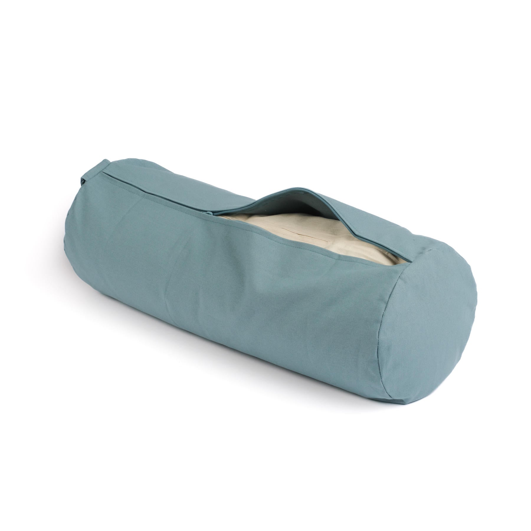 Yoga Bolster en coton uni green-water