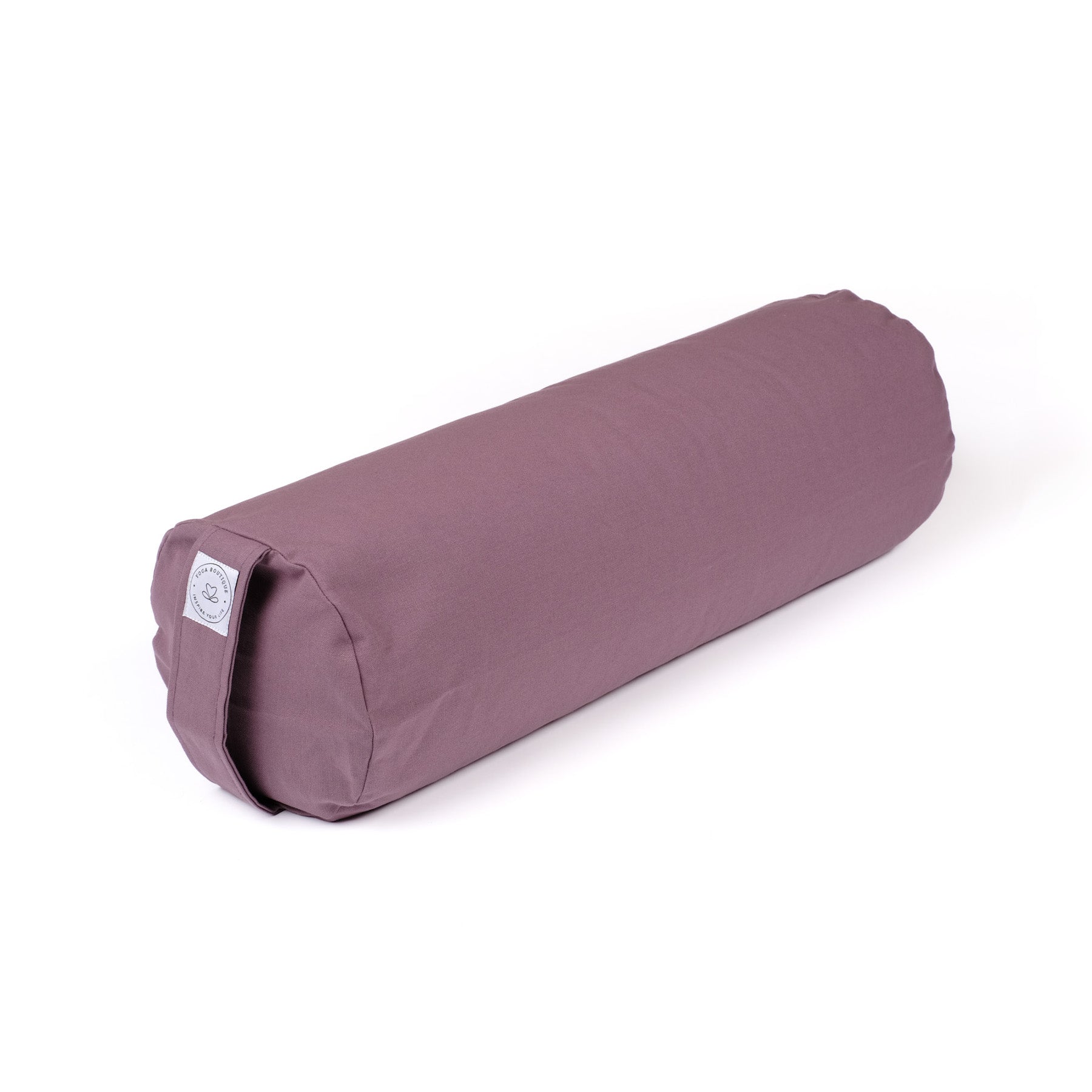 Bolster de yoga en coton uni lavande