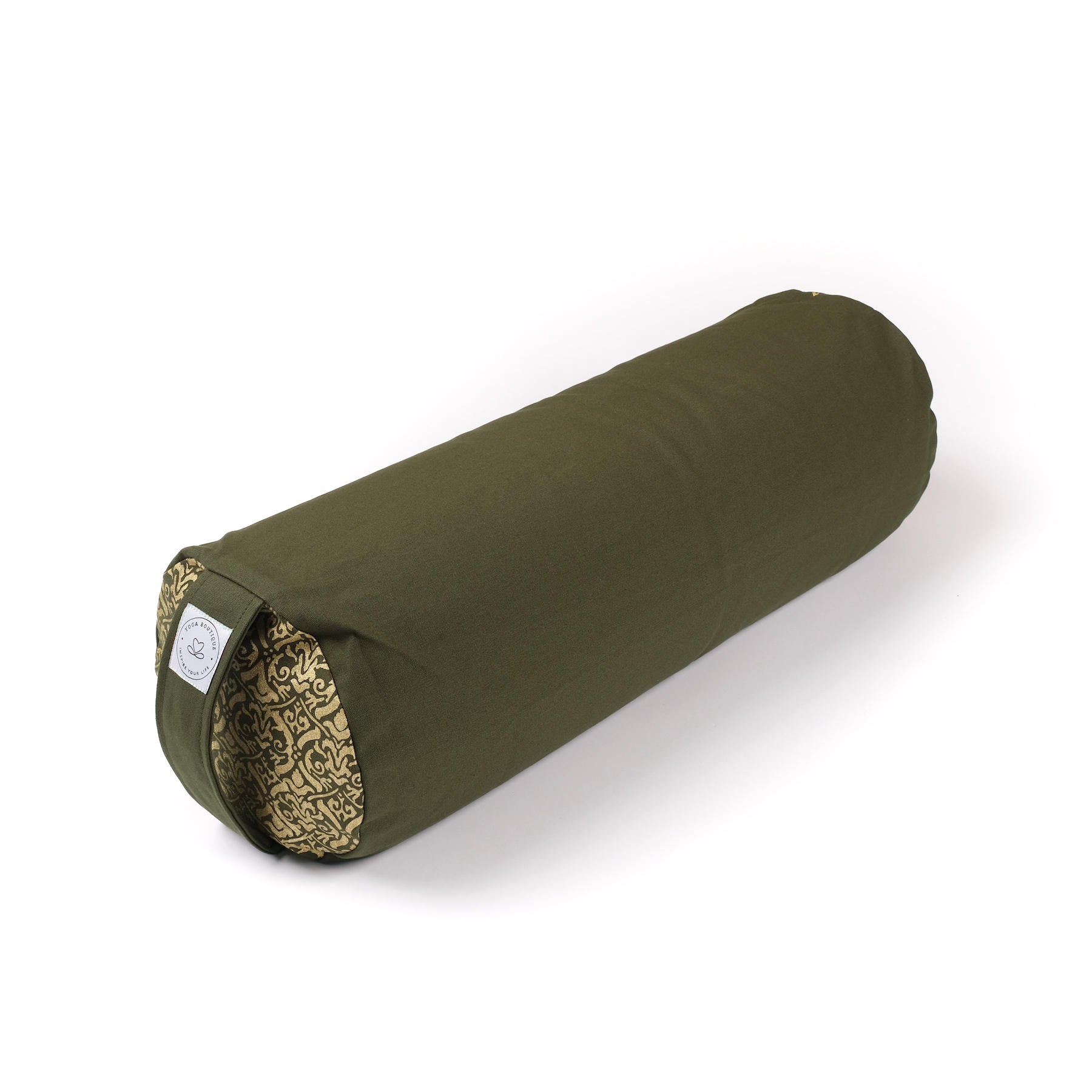 Coussin de yoga Taj Mahal en coton bio vert olive