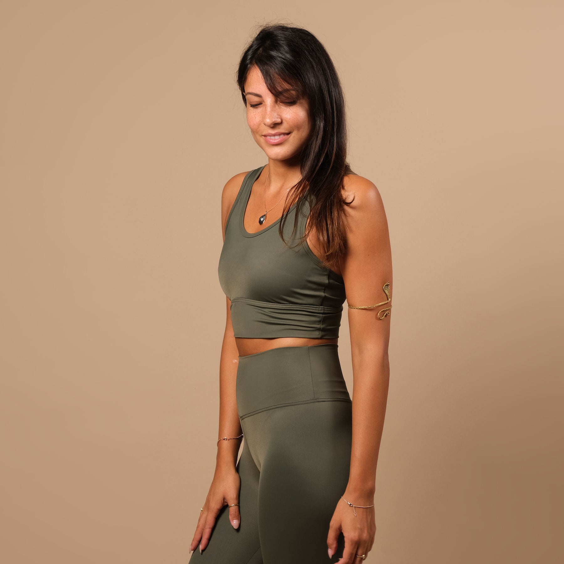 Top de yoga Eco Mare olive