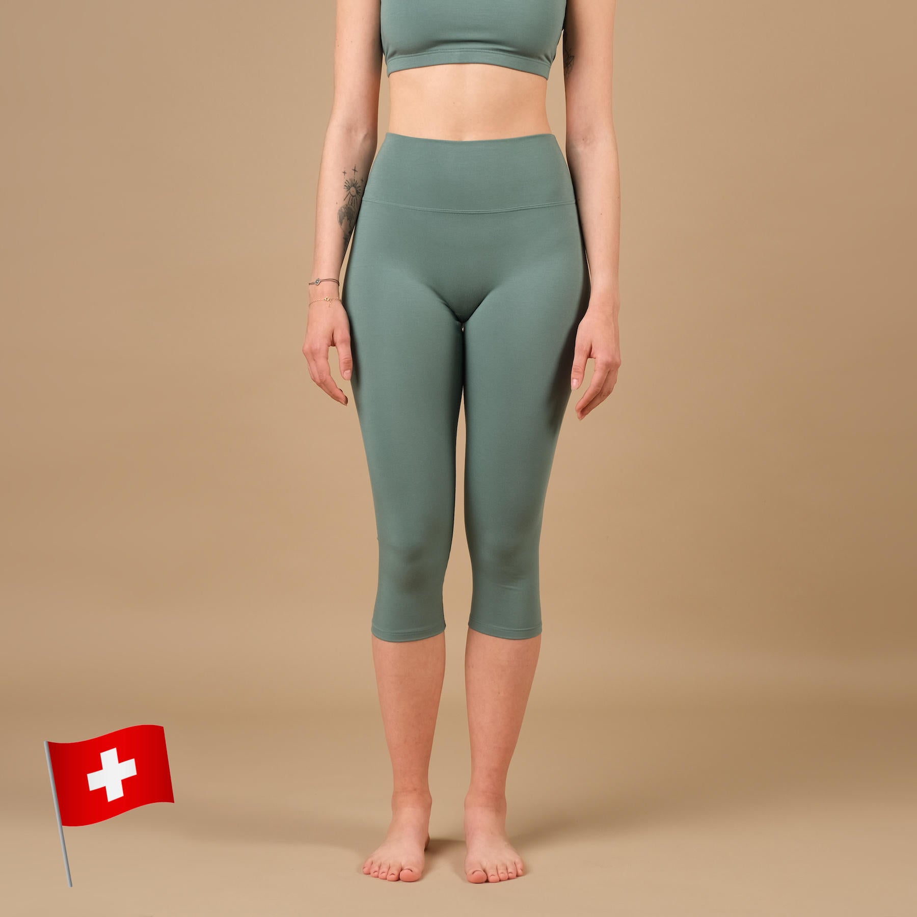 Leggings de yoga Comfy Capri pétrole