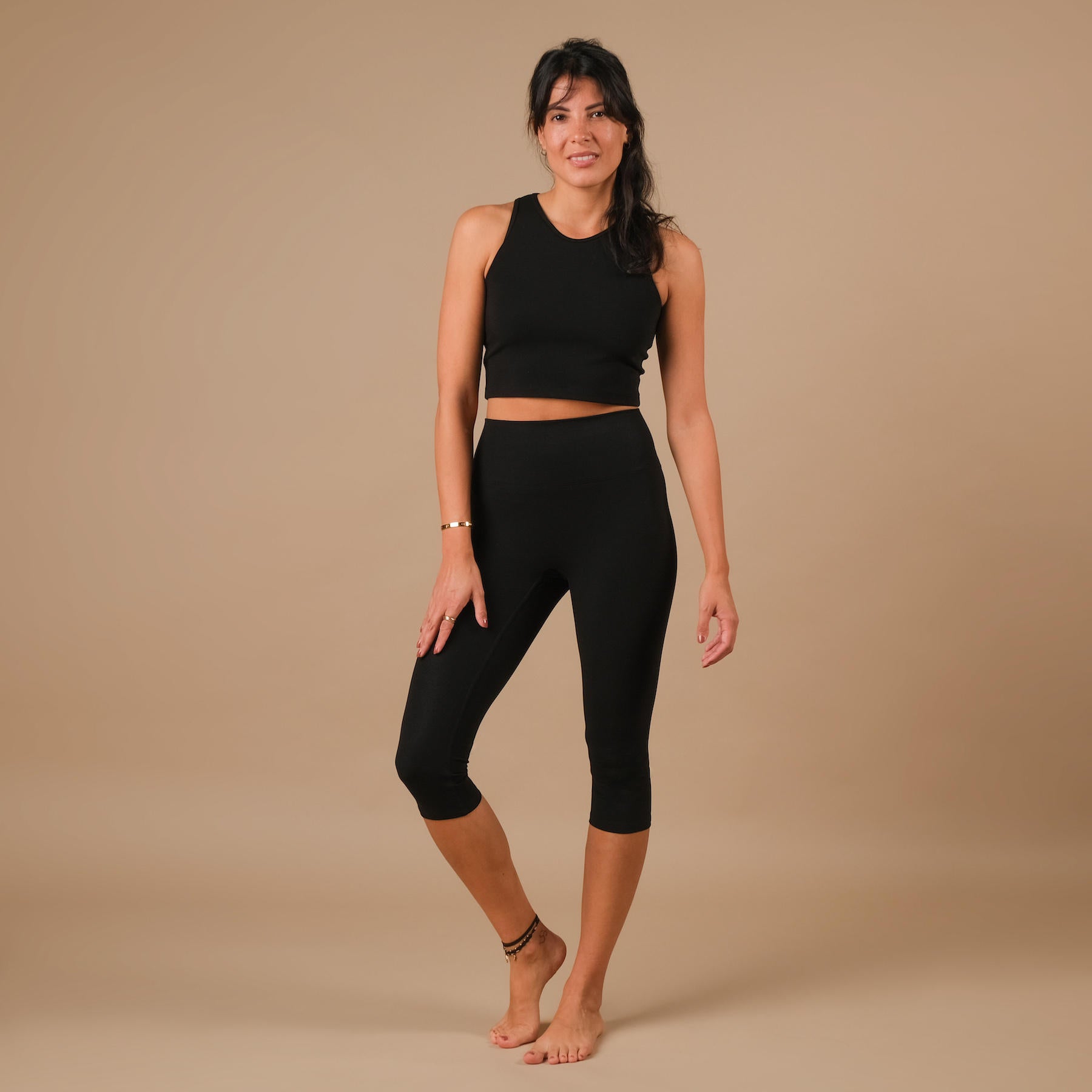 Yoga Capri Leggings Comfy noir