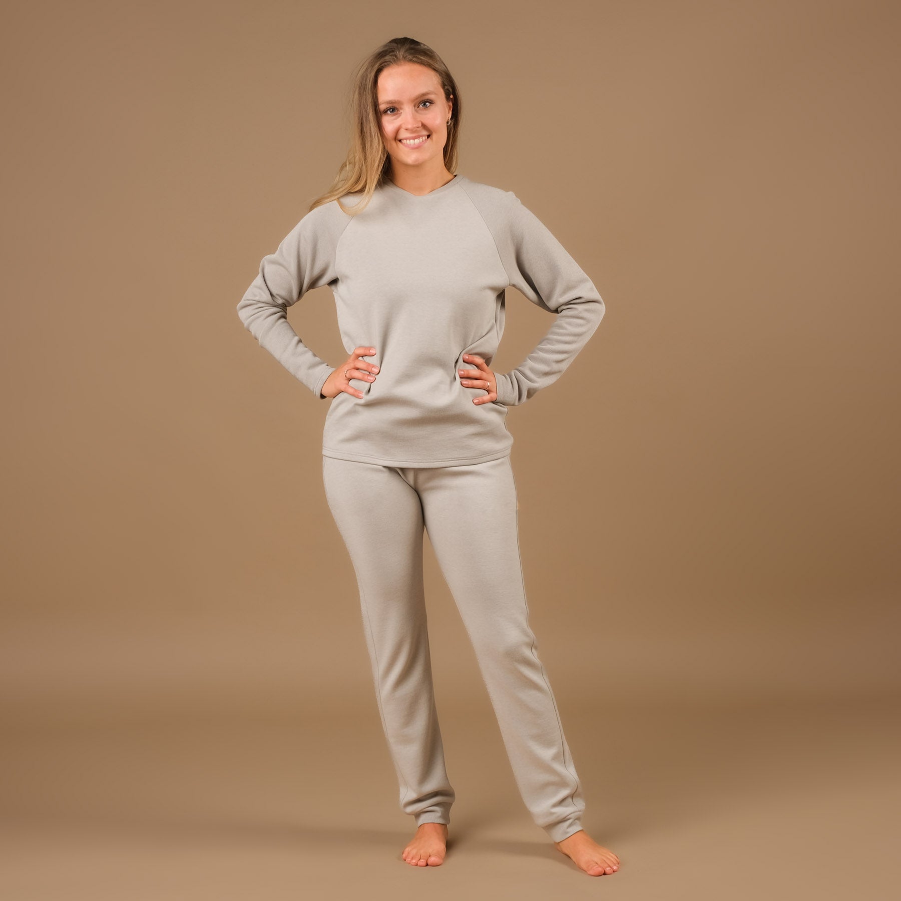 Sweat-shirt de yoga unisexe Cosy gris