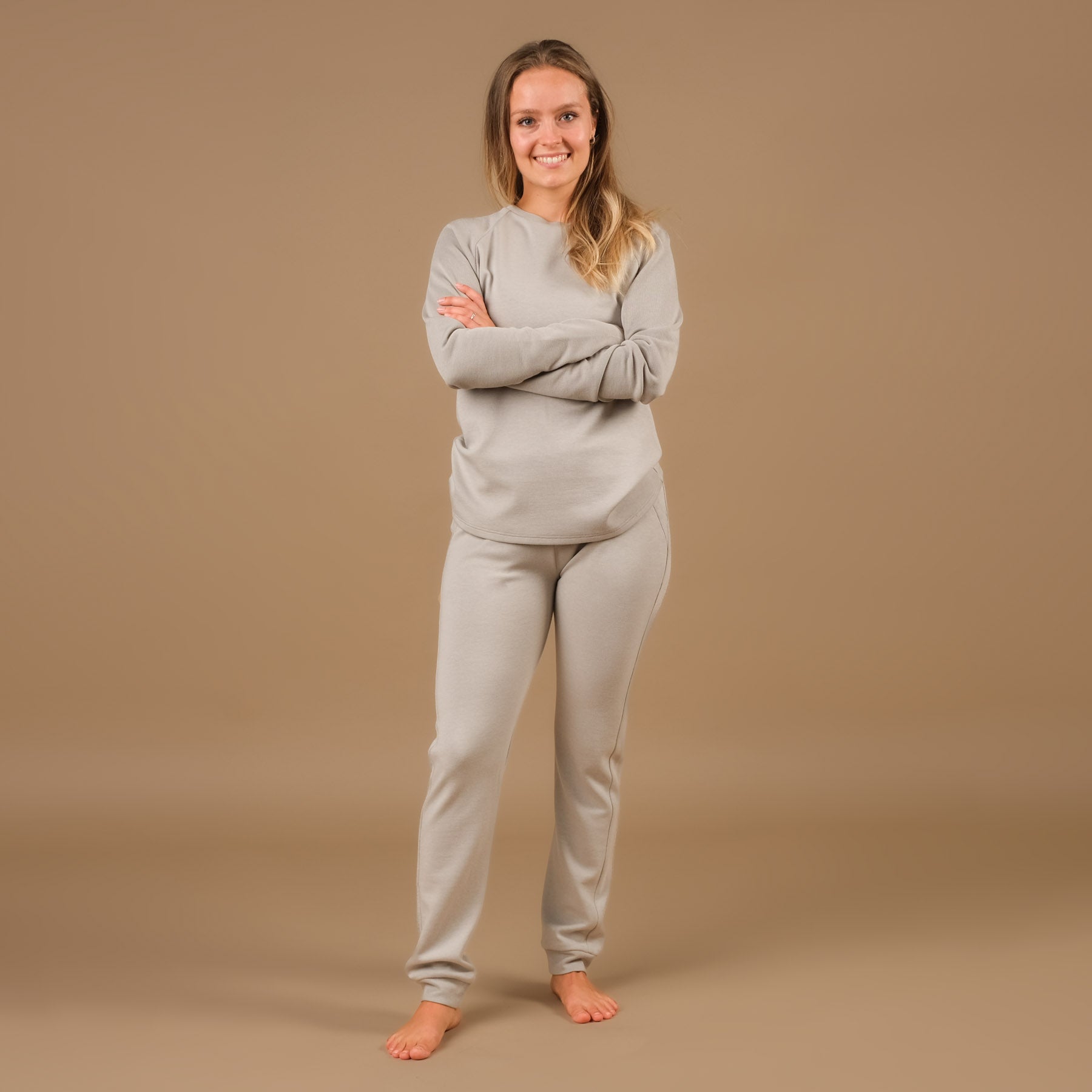 Sweat-shirt de yoga unisexe Cosy gris