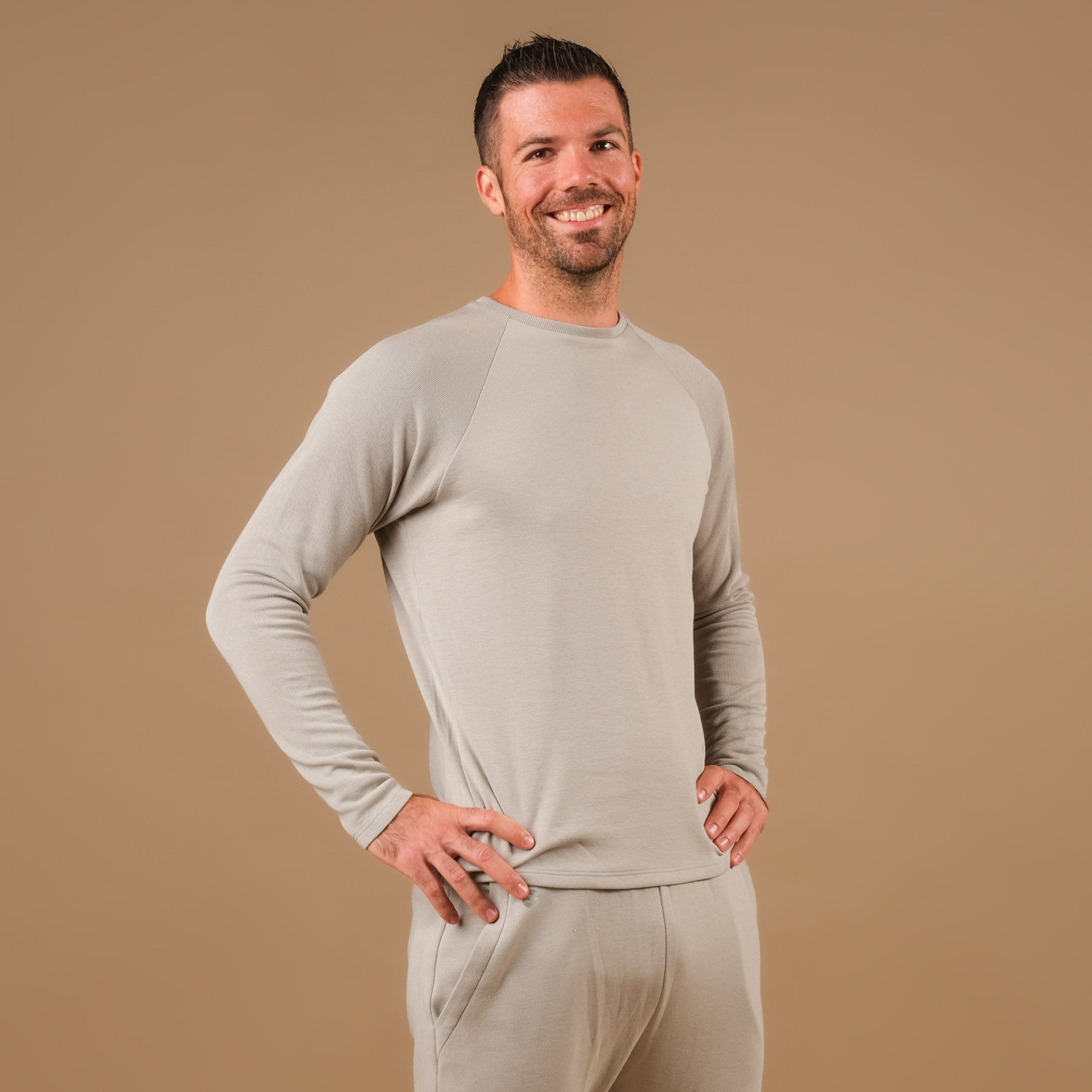 Sweat-shirt de yoga unisexe Cosy gris