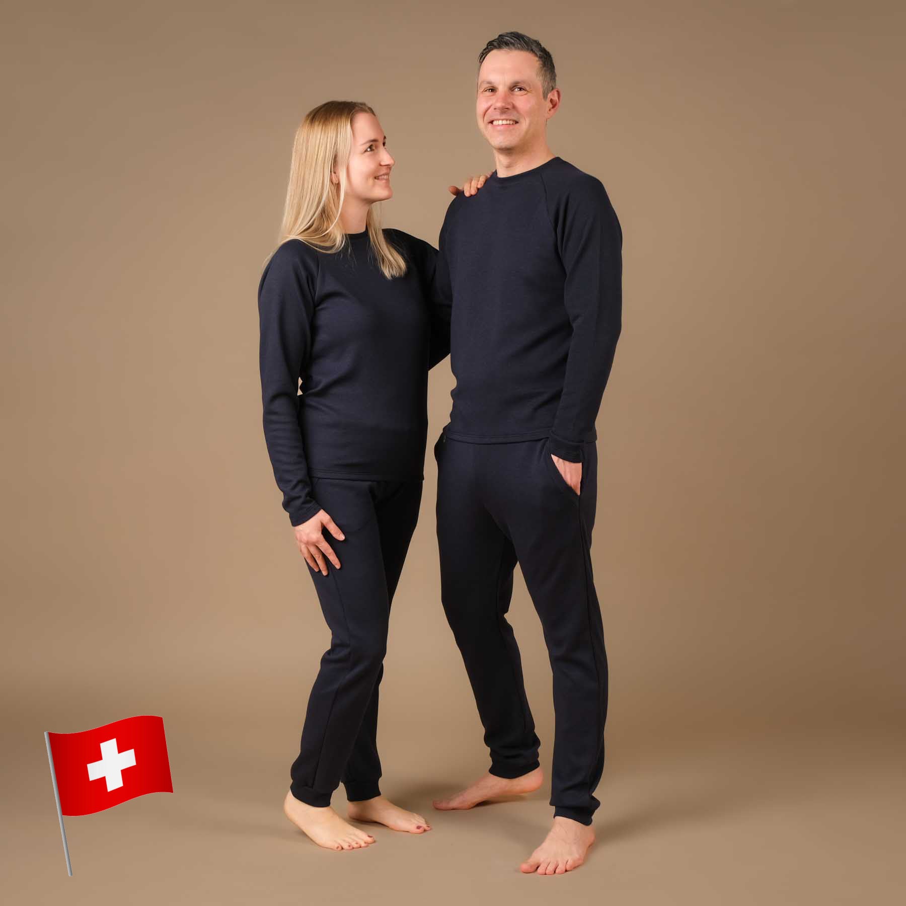 Pantalon de yoga unisexe Cosy navy