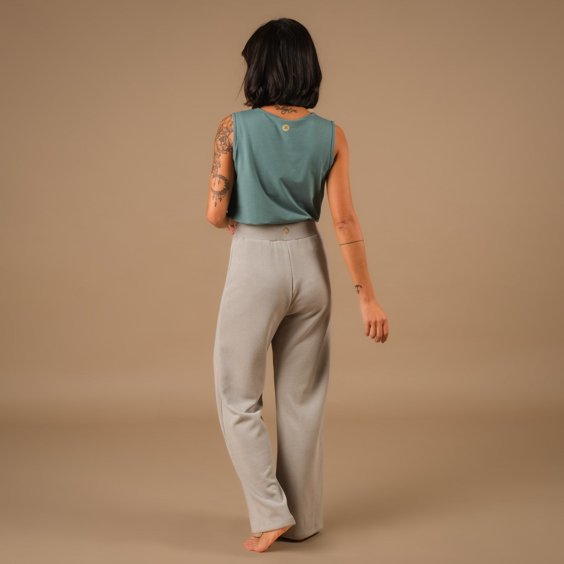 Yoga Culotte pantalon large Cosy Swiss made gris
