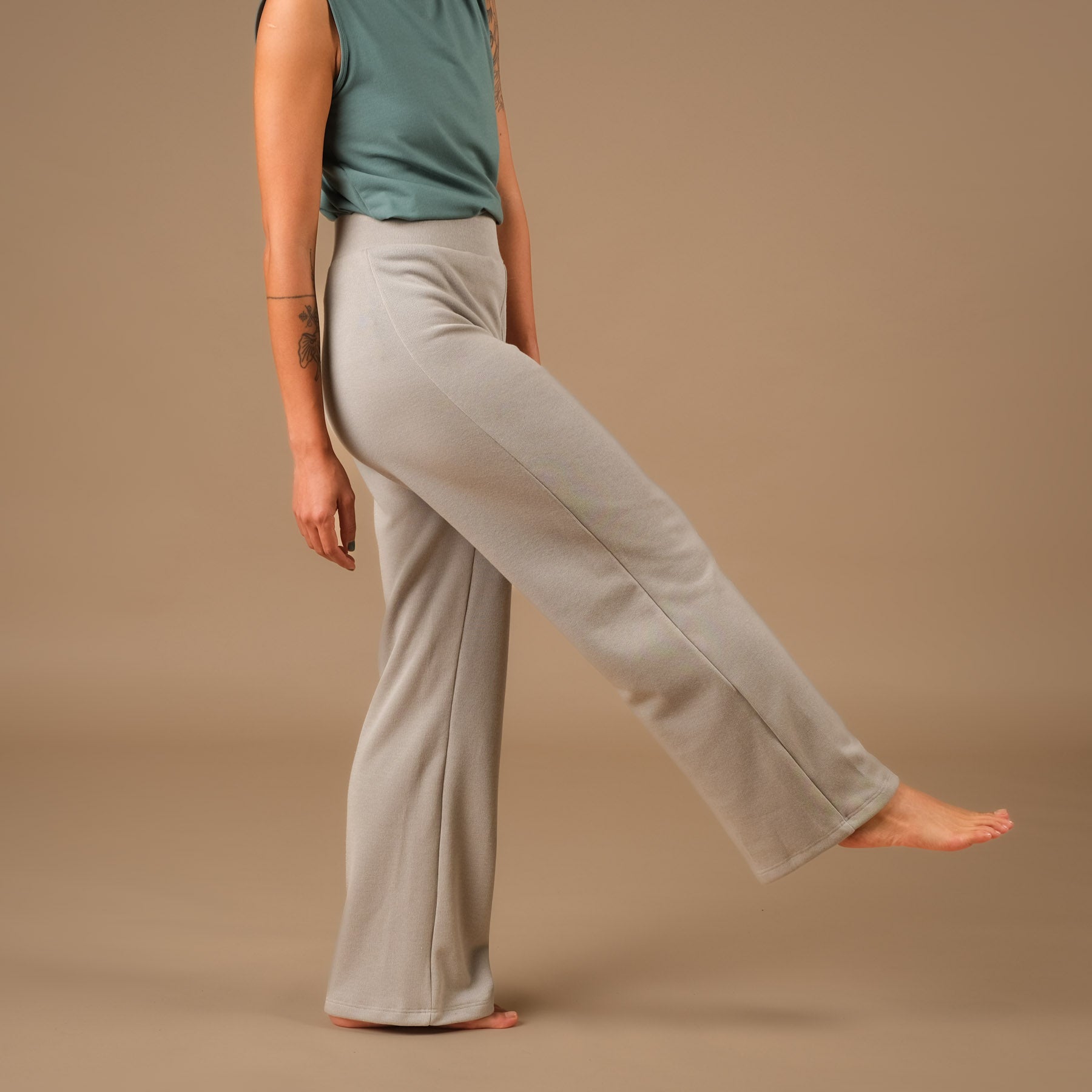 Yoga Culotte pantalon large Cosy Swiss made gris