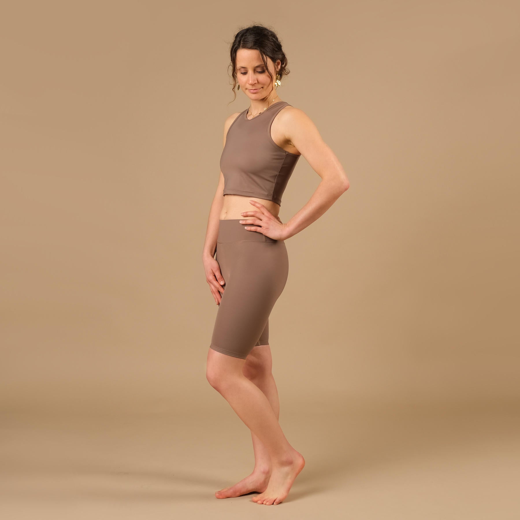 Yoga Crop Top Daniela Eco Mare sable