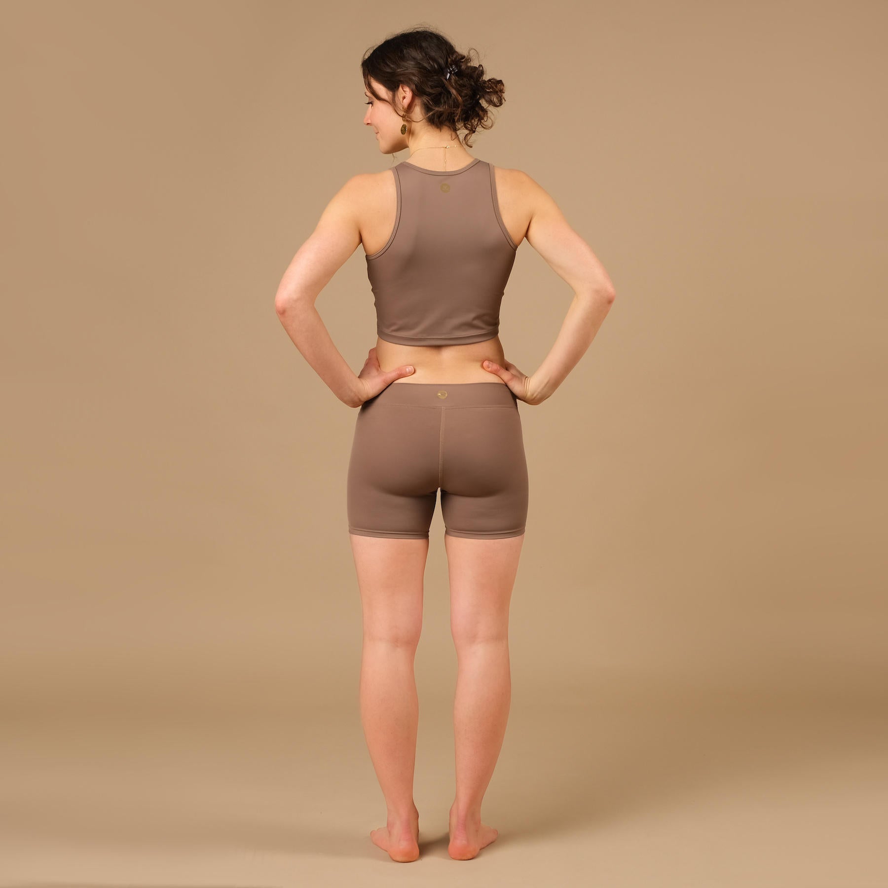 Yoga Crop Top Daniela Eco Mare sable