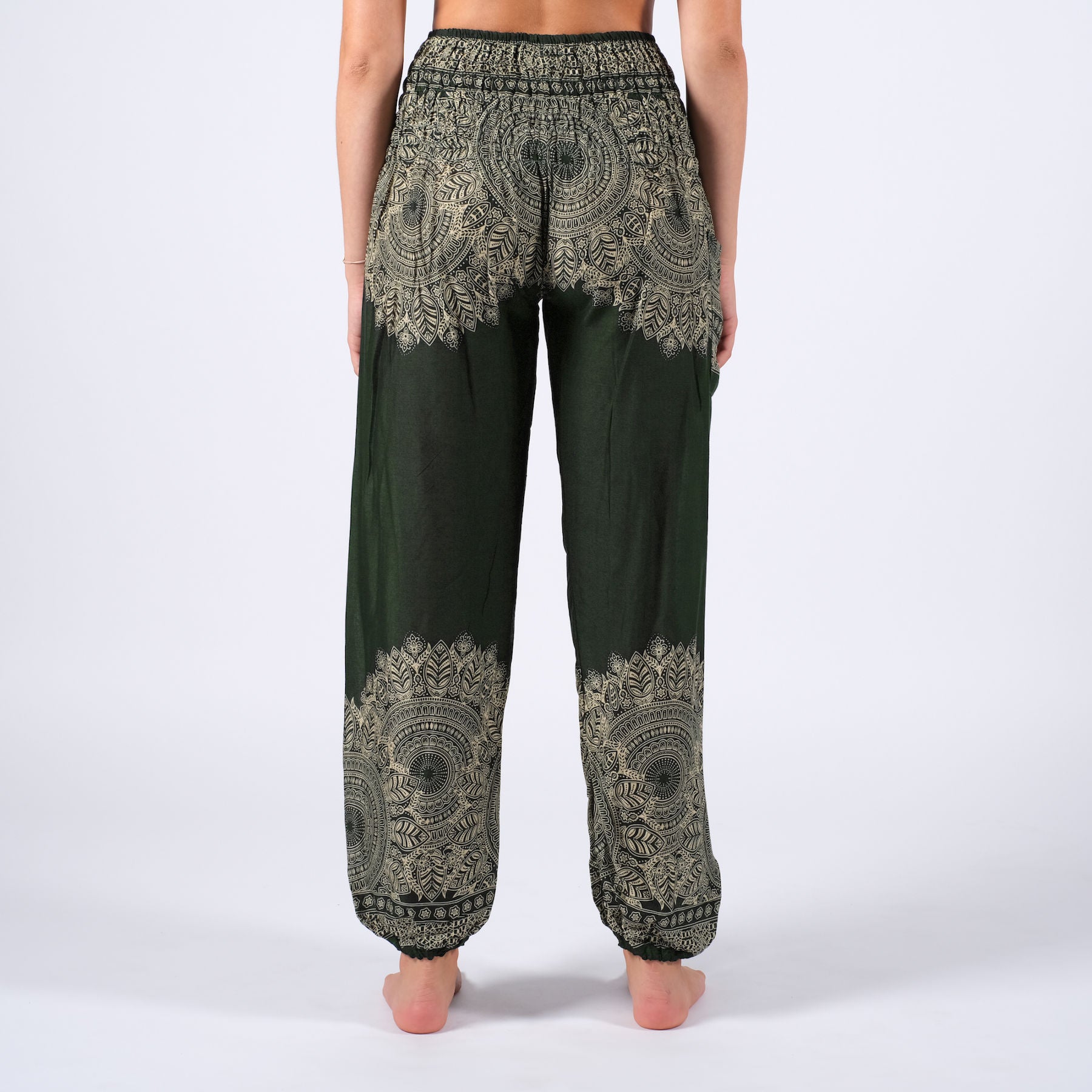 Pantalon de yoga harem Boho olive