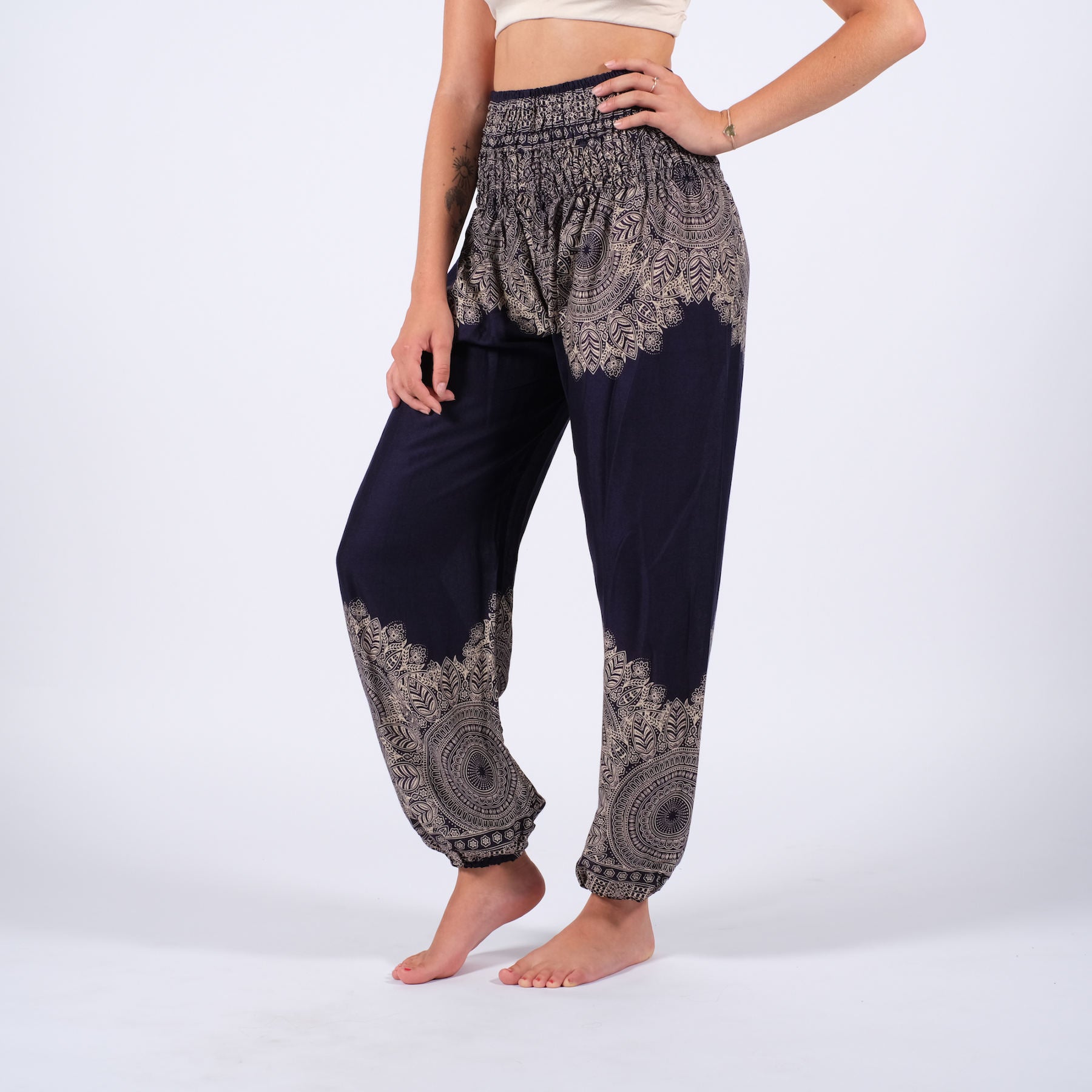Pantalon de yoga harem Boho navy